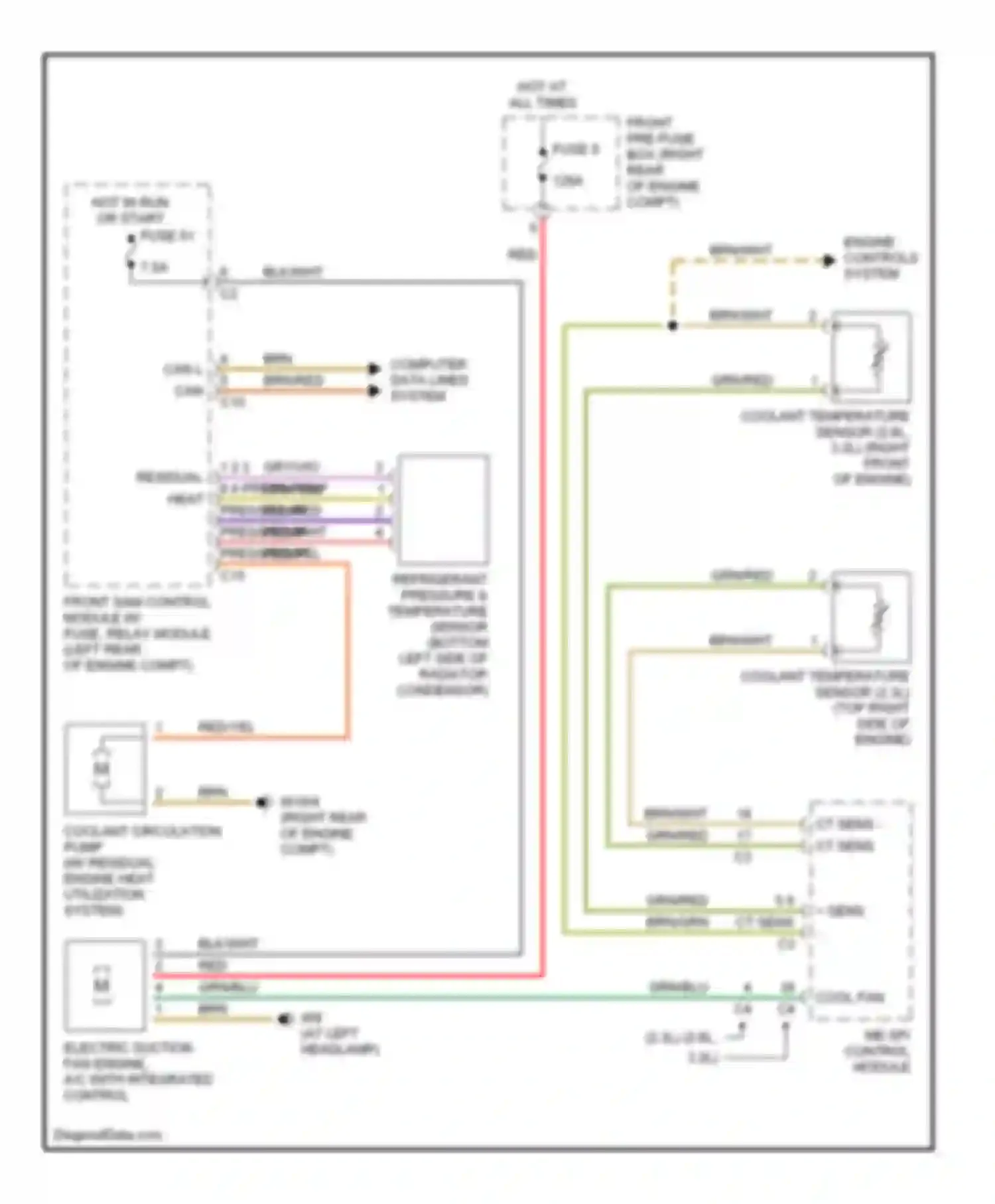 Wiring diagram grn/red for Mercedes-Benz C-class AMG W203/S203/CL203 (2001-2004) (2 of 15)