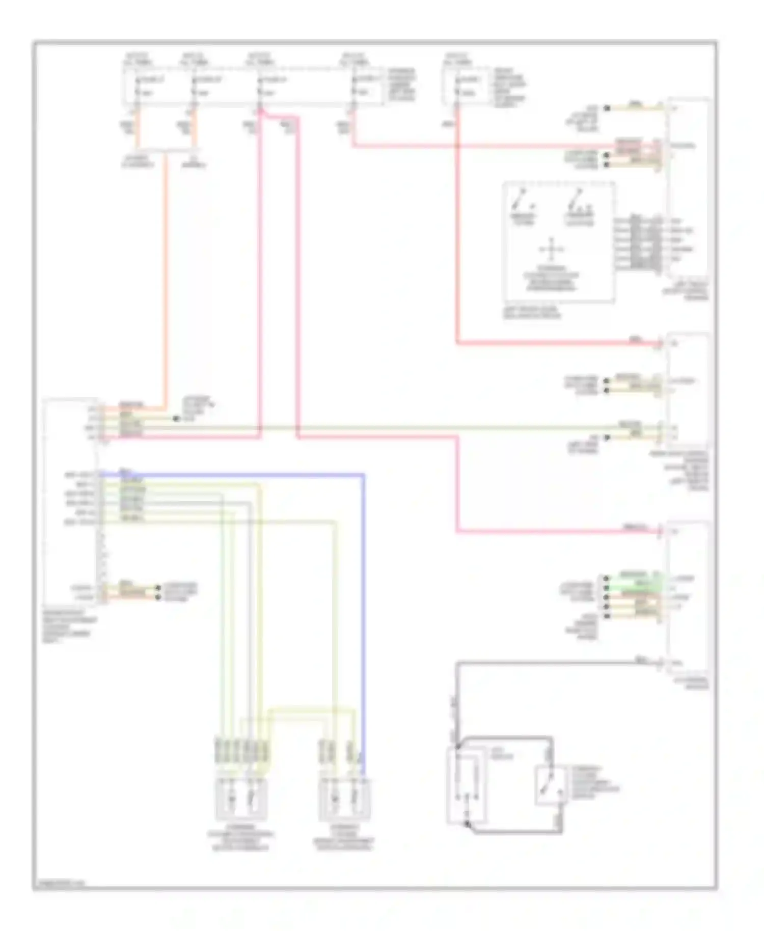 Wiring diagram left front door esa switch group for Mercedes-Benz C-class AMG W203/S203/CL203 (2001-2004) (3 of 4)