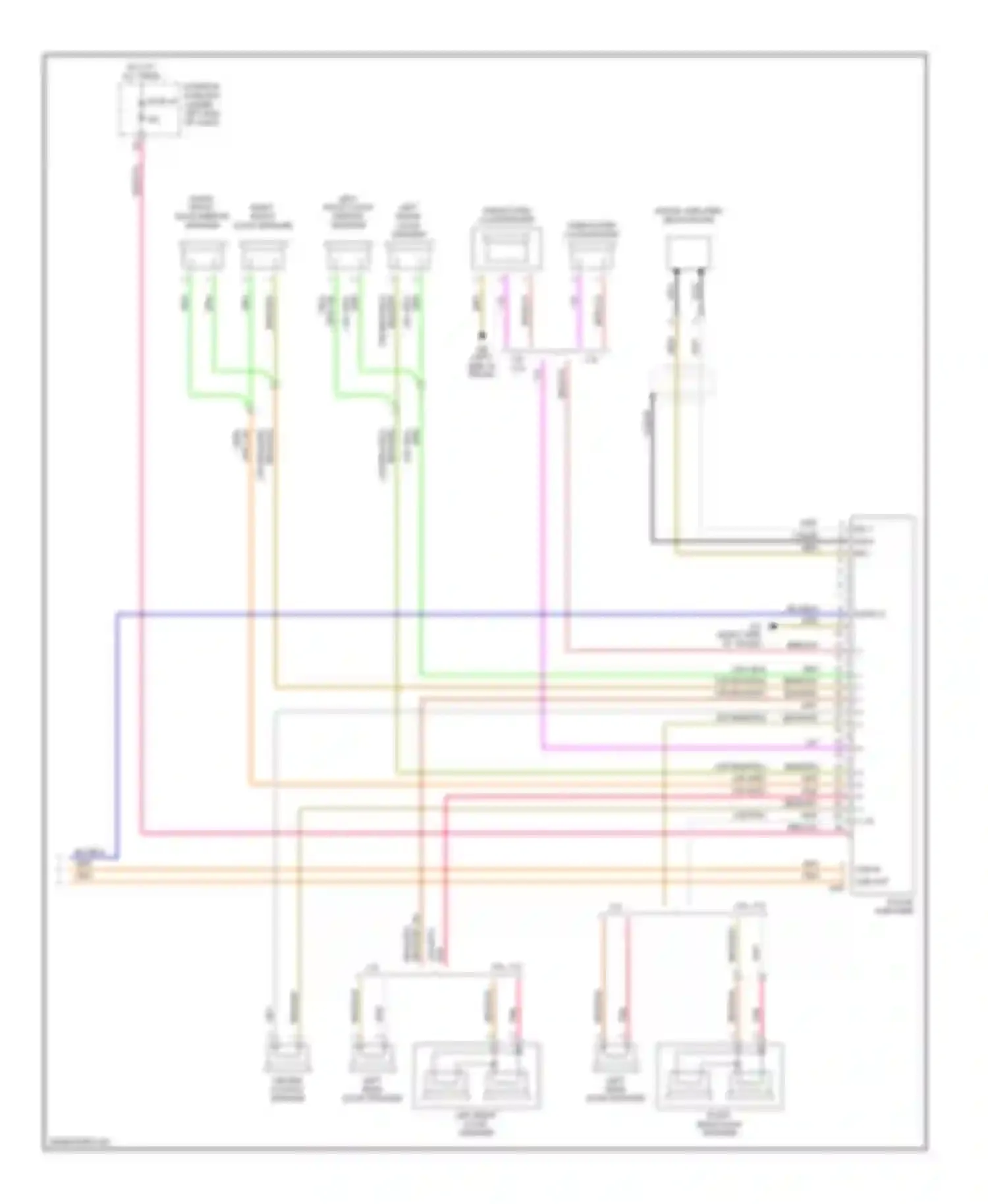 Wiring diagram left front door mirror speaker for Mercedes-Benz C-class AMG W203/S203/CL203 (2001-2004) (3 of 6)