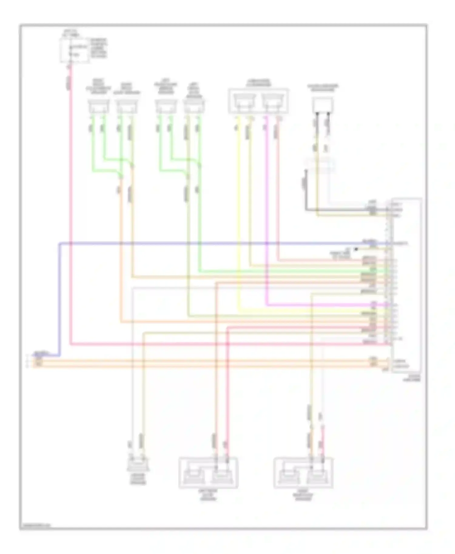 Wiring diagram left front door mirror speaker for Mercedes-Benz C-class AMG W203/S203/CL203 (2001-2004) (5 of 6)