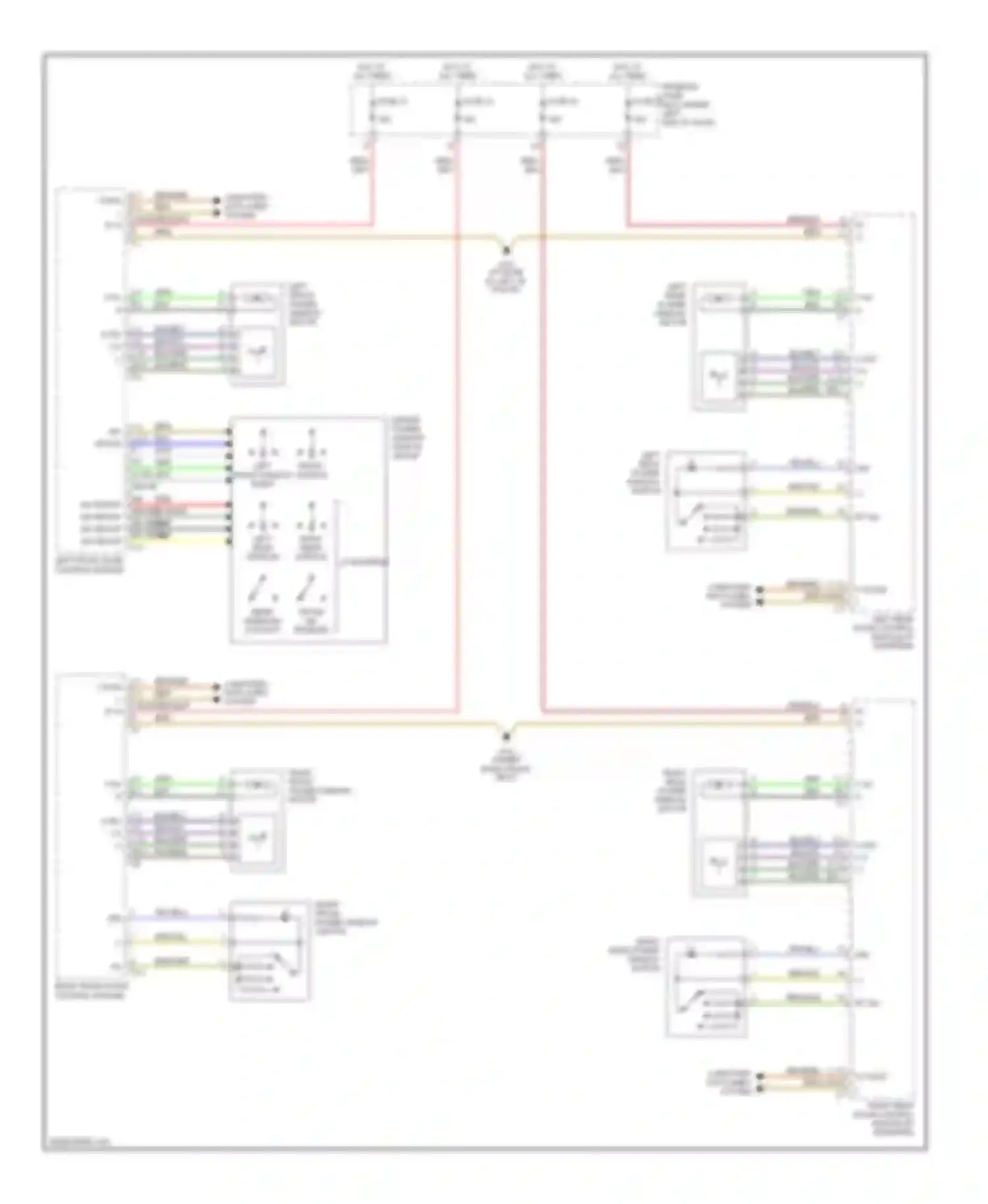 Wiring diagram right front power window switch for Mercedes-Benz C-class AMG W203/S203/CL203 (2001-2004) (2 of 2)