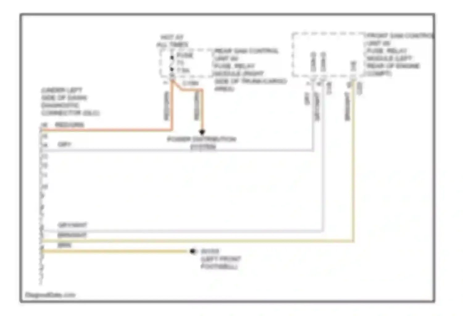 C-class Mercedes-Benz W204/S204/С204 facelift (2011-2015): Data link connector circuit