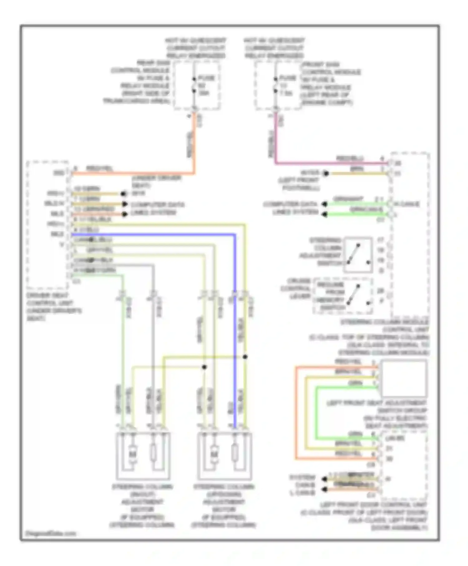 C-class Mercedes-Benz W204/S204/С204 facelift (2011-2015): Steering column memory circuit