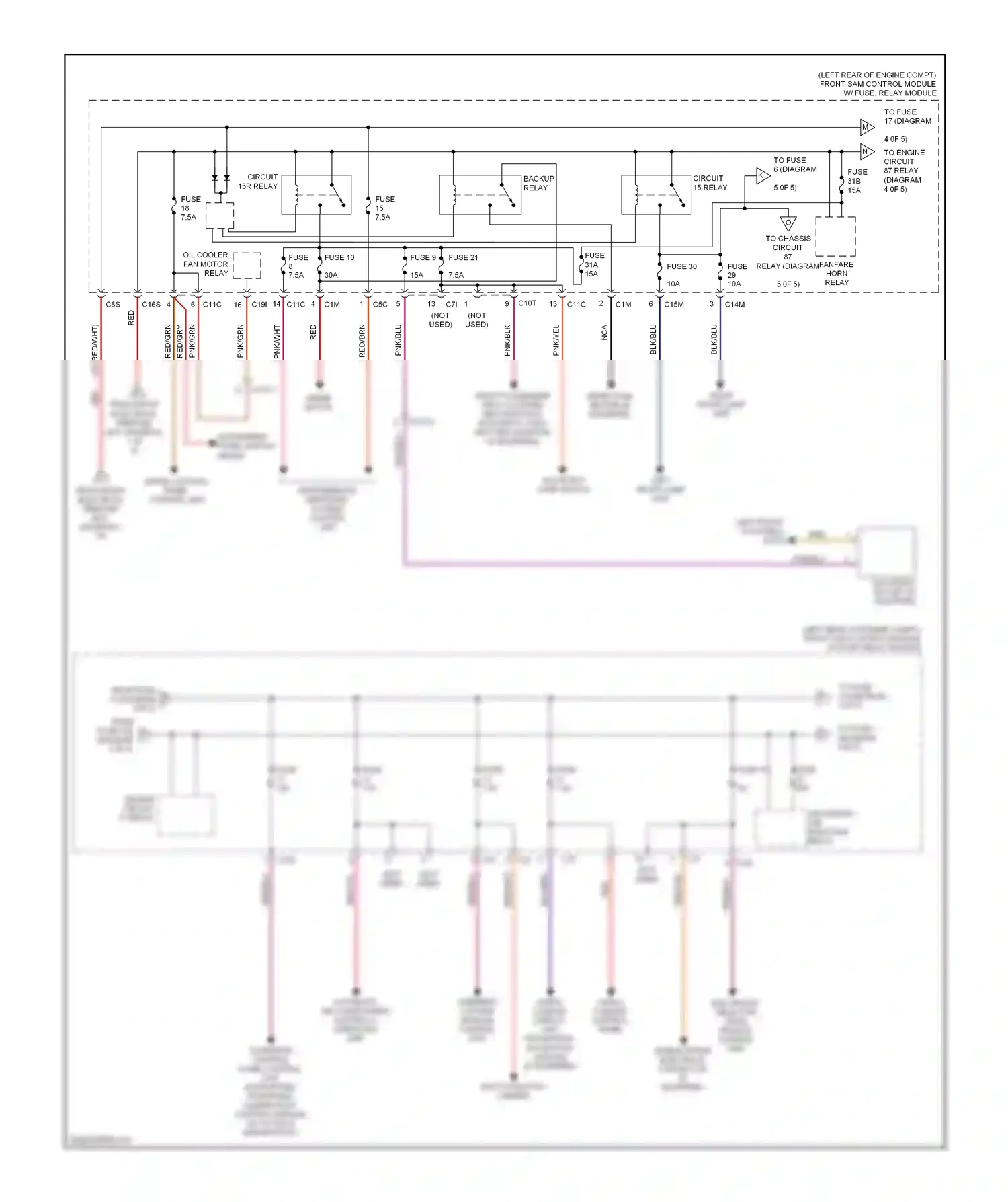 Mercedes-Benz C-class W204/S204/С204 facelift (2011-2015) multi-function camera wiring diagram  (4 of 4)