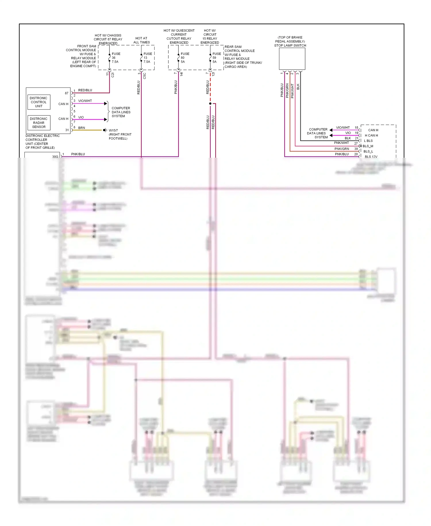 Mercedes-Benz C-class W204/S204/С204 facelift (2011-2015) multi-function camera wiring diagram  (1 of 4)