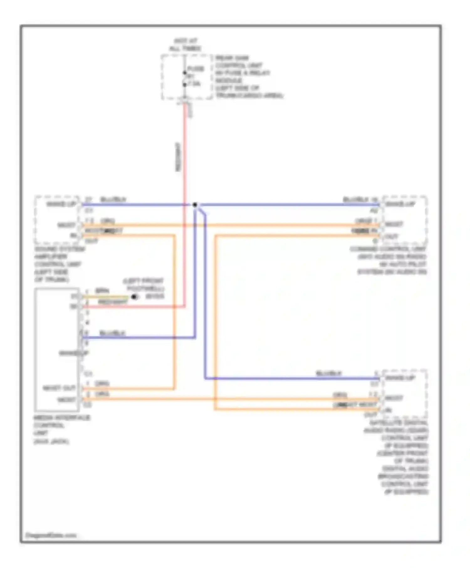 Wiring diagram 2 1 most in most out for Mercedes-Benz C-class AMG W204/S204/С204 (2007-2011) (1 of 1)