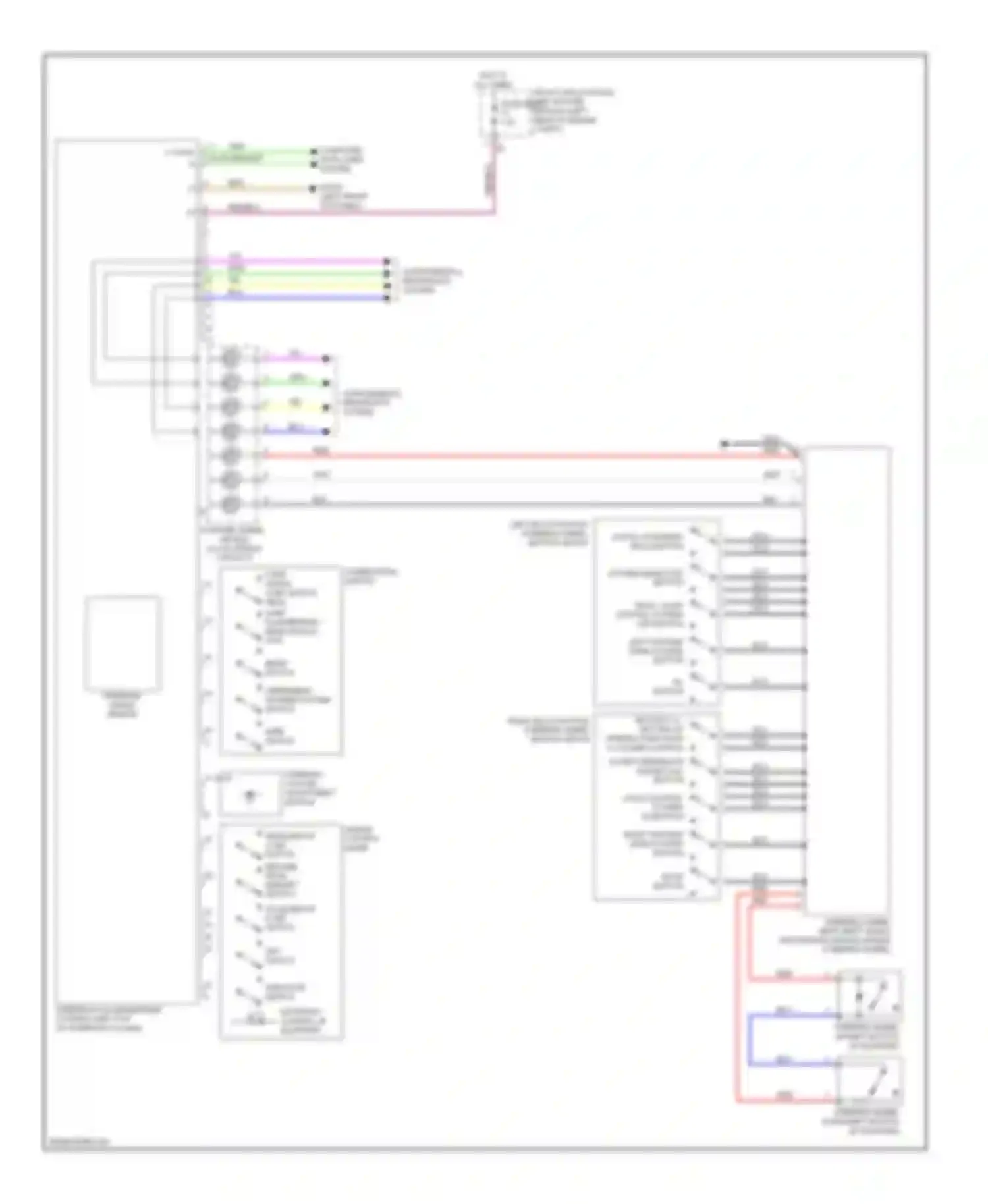 Wiring diagram back, voice control system off button for Mercedes-Benz C-class AMG W204/S204/С204 (2007-2011) (1 of 1)