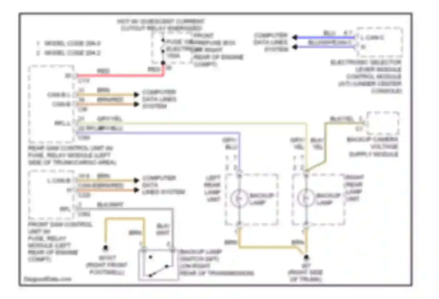 Wiring diagram can b l can b h for Mercedes-Benz C-class AMG W204/S204/С204 (2007-2011) (3 of 9)