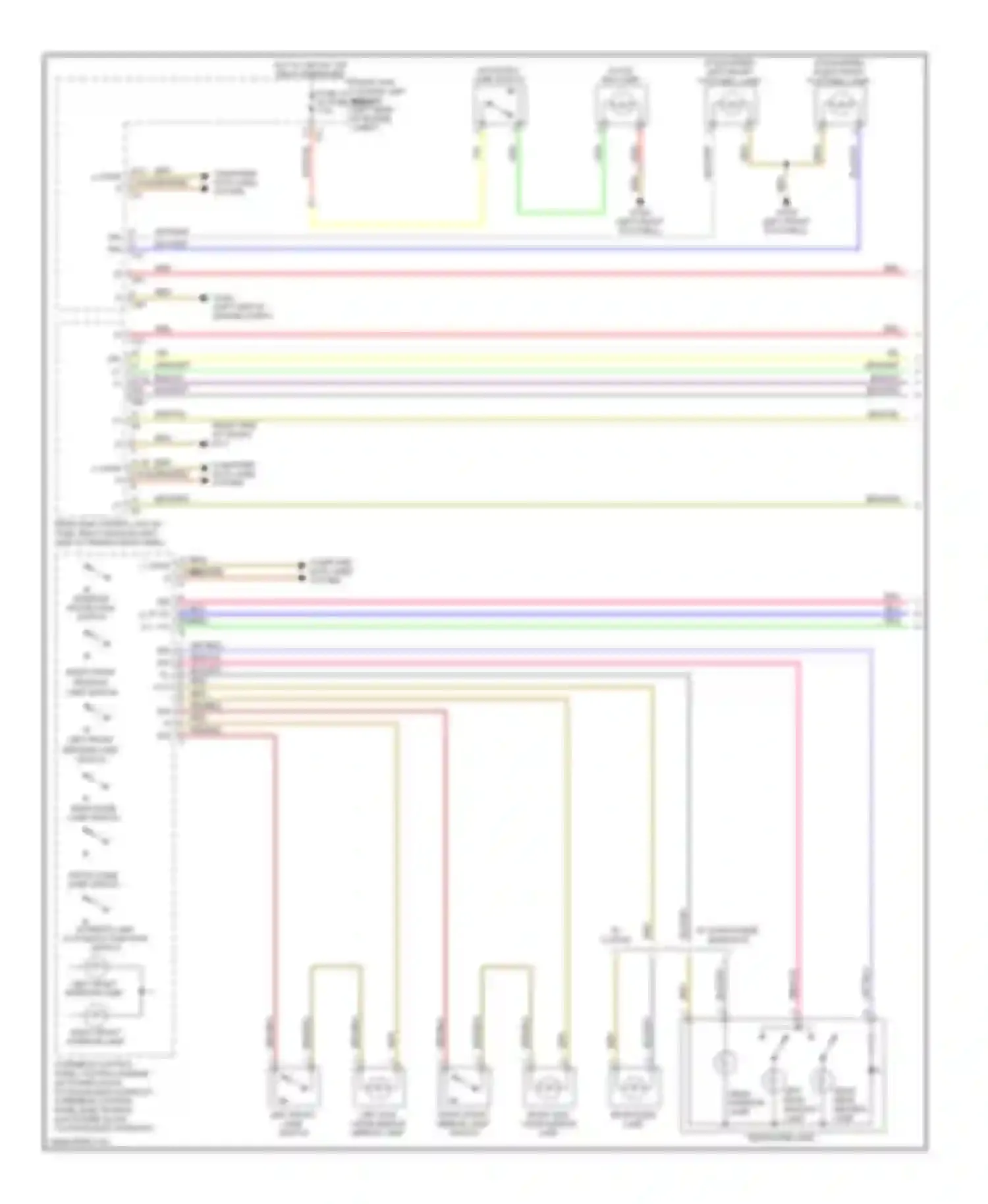 Wiring diagram front dome lamp switch for Mercedes-Benz C-class AMG W204/S204/С204 (2007-2011) (1 of 3)