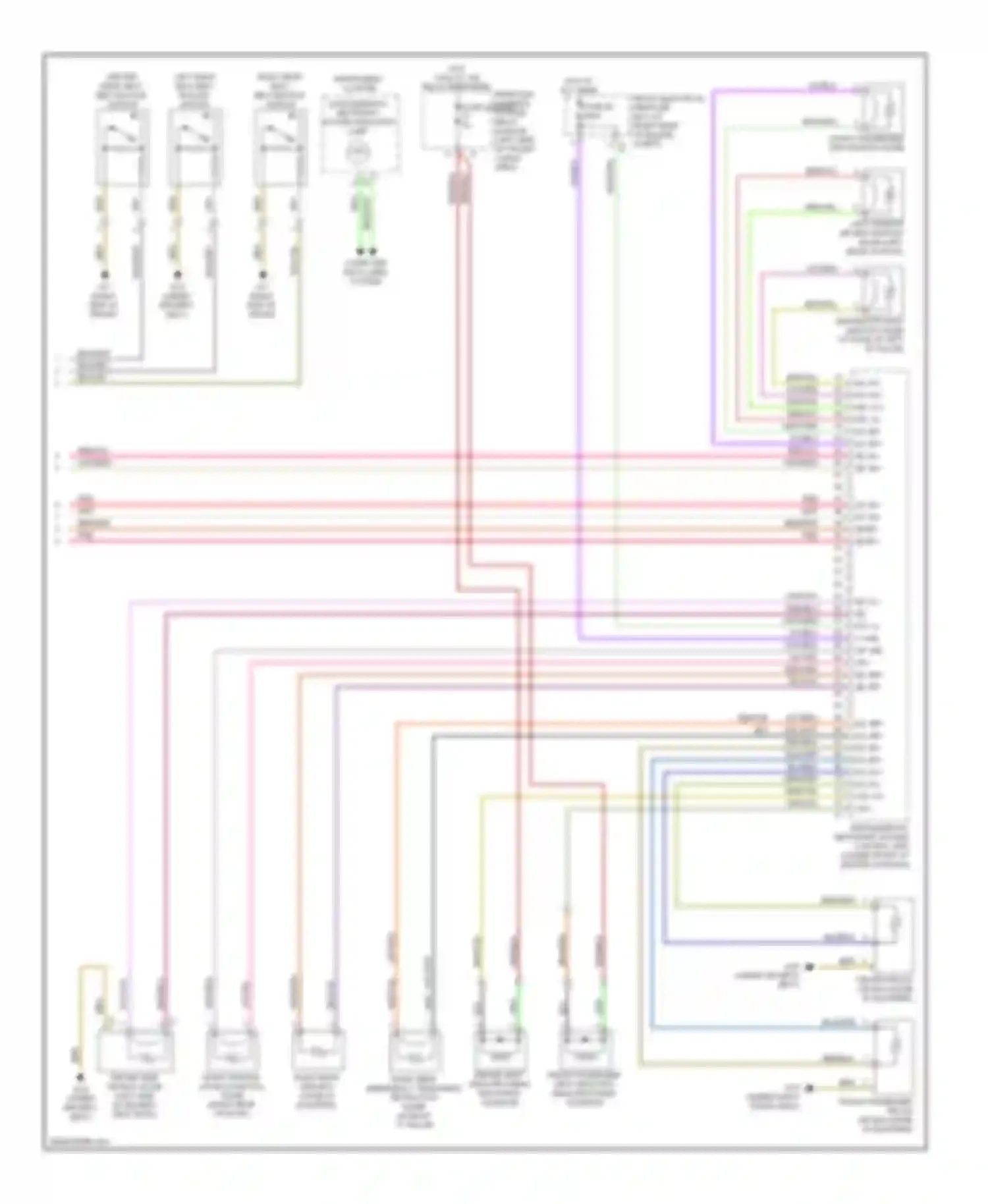 Wiring diagram front passenger etr ignition squib for Mercedes-Benz C-class AMG W204/S204/С204 (2007-2011) (1 of 1)