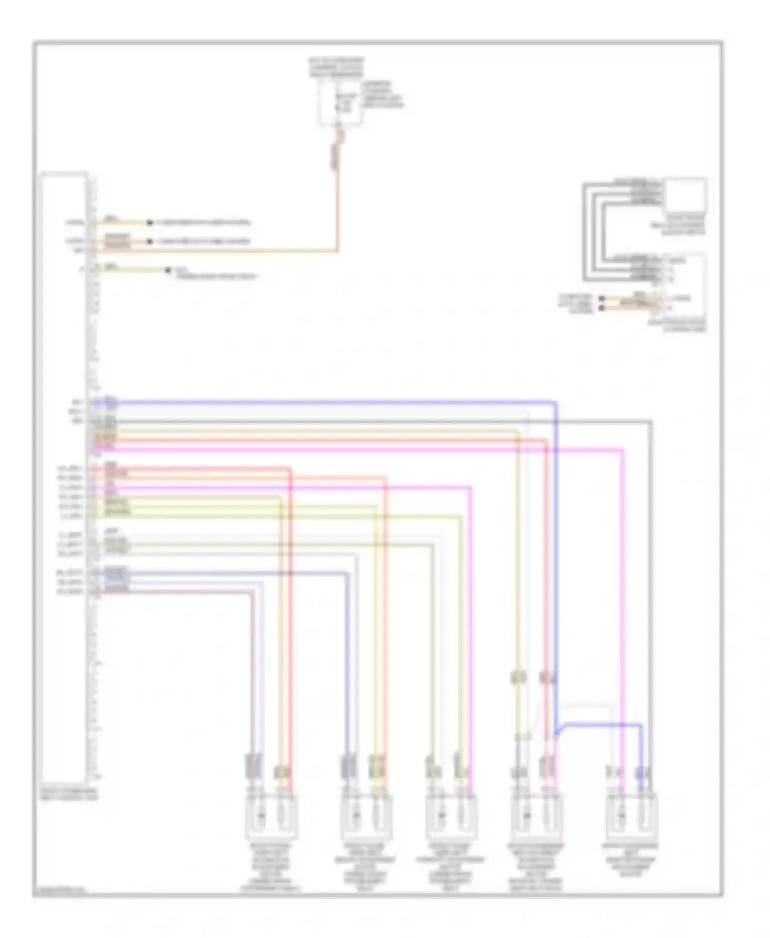 Wiring diagram front passenger seat head restraint adjustment motor for Mercedes-Benz C-class AMG W204/S204/С204 (2007-2011) (1 of 1)