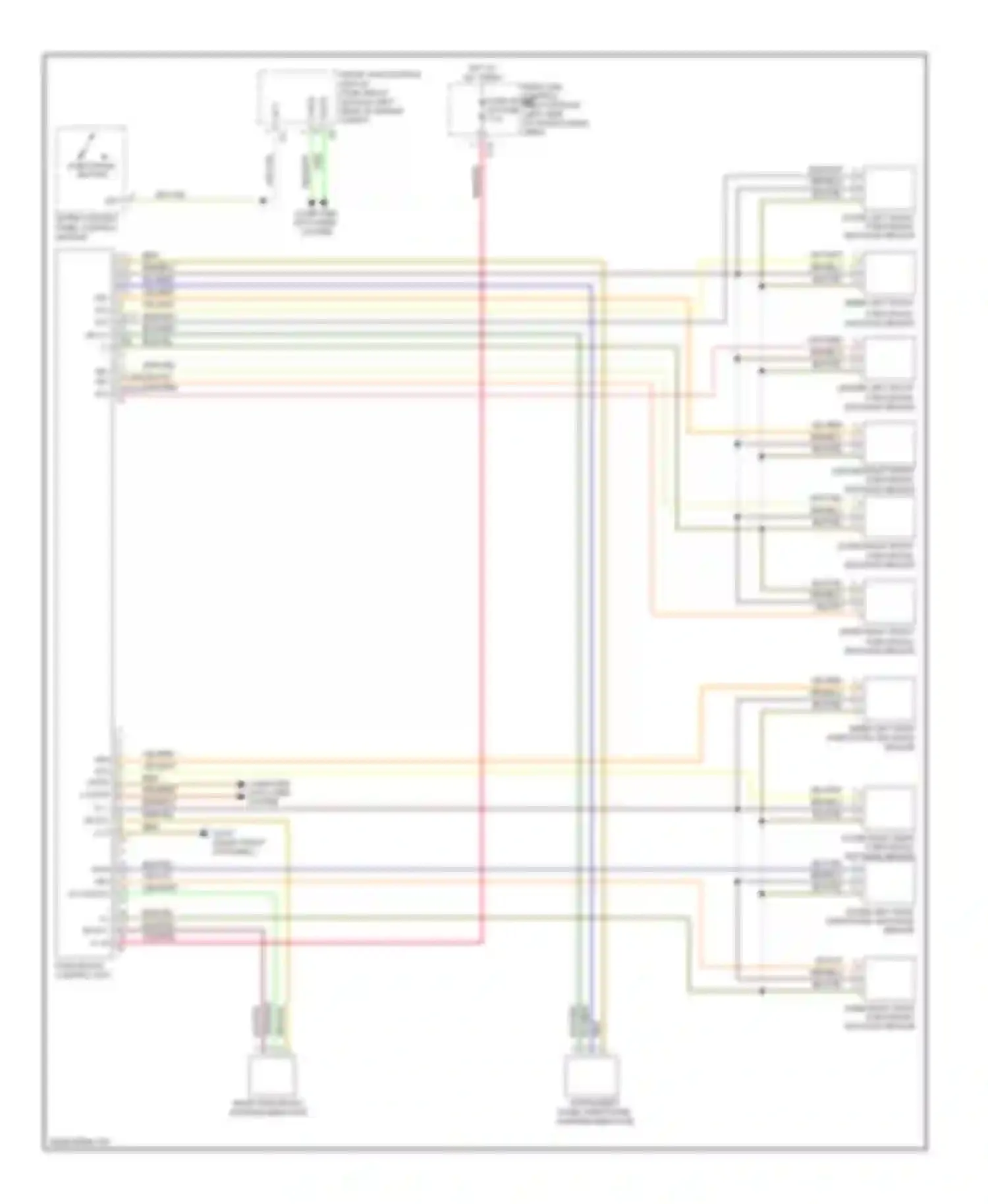 Wiring diagram inner left front parktronic distance sensor for Mercedes-Benz C-class AMG W204/S204/С204 (2007-2011) (1 of 1)