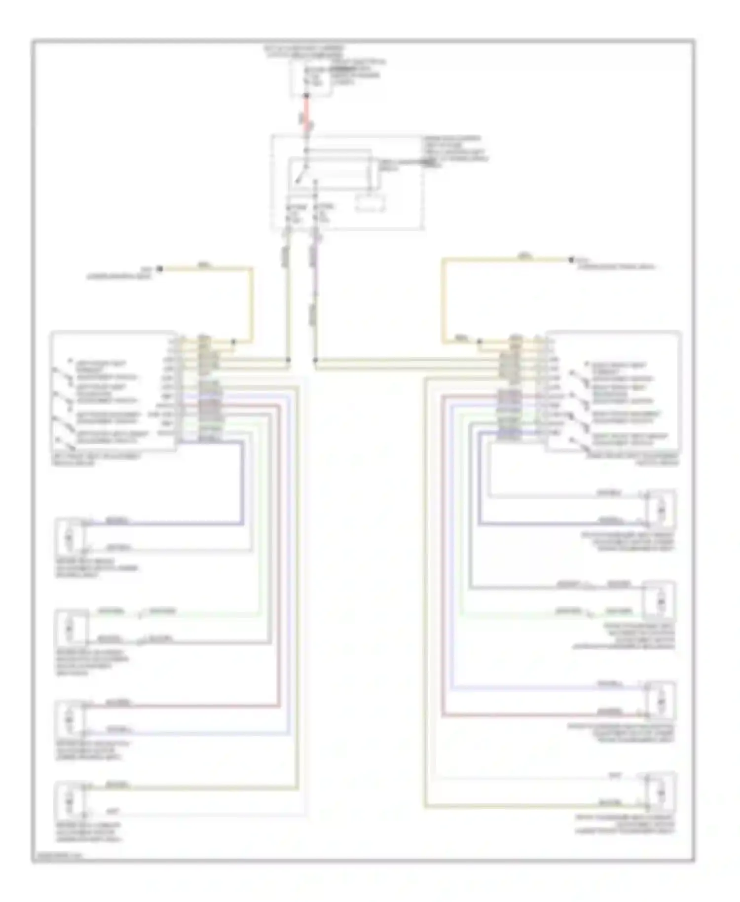 Wiring diagram left front backrest adjustment switch for Mercedes-Benz C-class AMG W204/S204/С204 (2007-2011) (1 of 1)