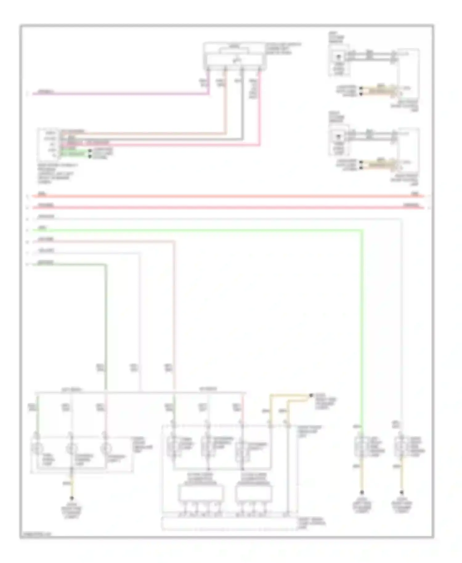 Wiring diagram left outside mirror for Mercedes-Benz C-class AMG W204/S204/С204 (2007-2011) (1 of 3)