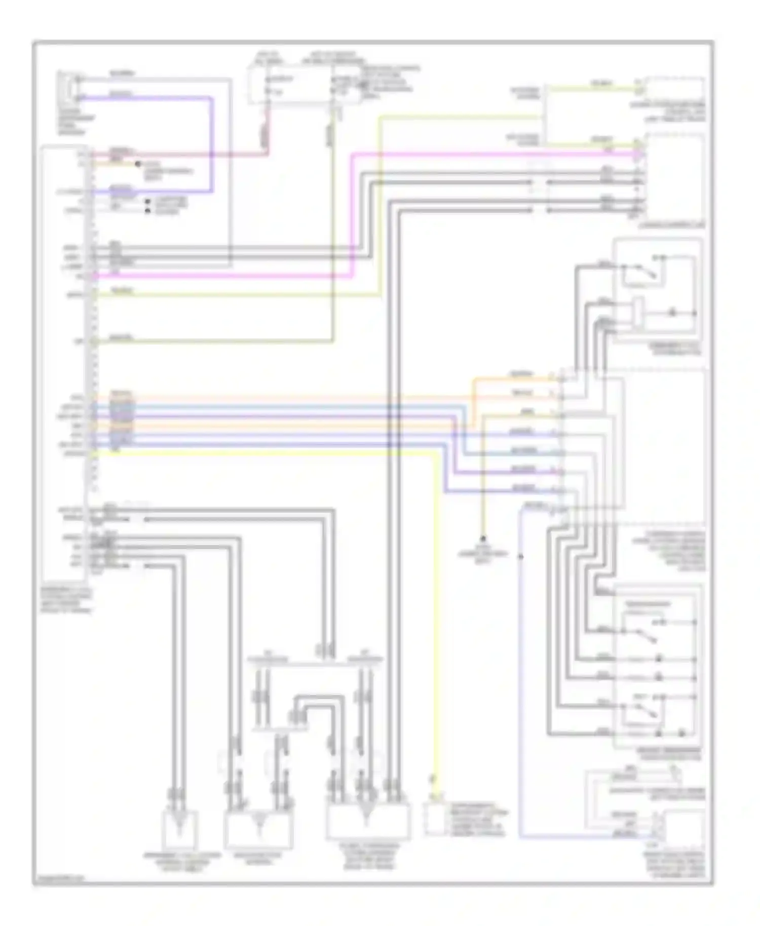 Wiring diagram mb-info, breakdown assistance button for Mercedes-Benz C-class AMG W204/S204/С204 (2007-2011) (1 of 1)