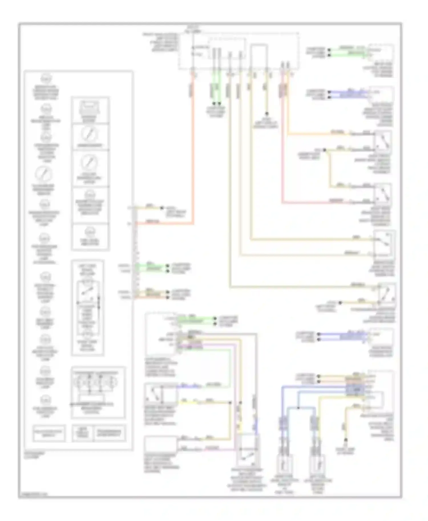 Wiring diagram multi-function display for Mercedes-Benz C-class AMG W204/S204/С204 (2007-2011) (1 of 2)