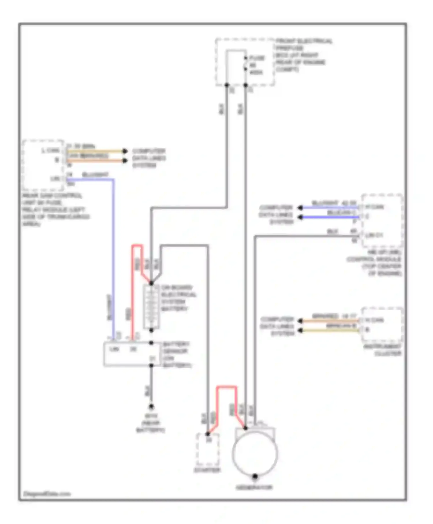 Wiring diagram on-board electrical system battery for Mercedes-Benz C-class AMG W204/S204/С204 (2007-2011) (1 of 2)