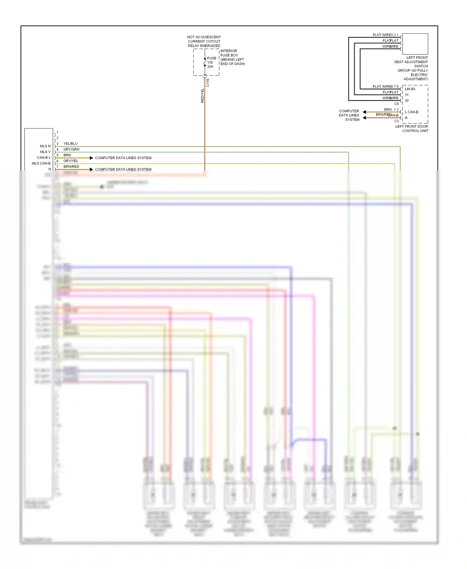 Mercedes-Benz C-class W204/S204 (2006-2011) computer data lines system wiring diagram  (34 of 68)