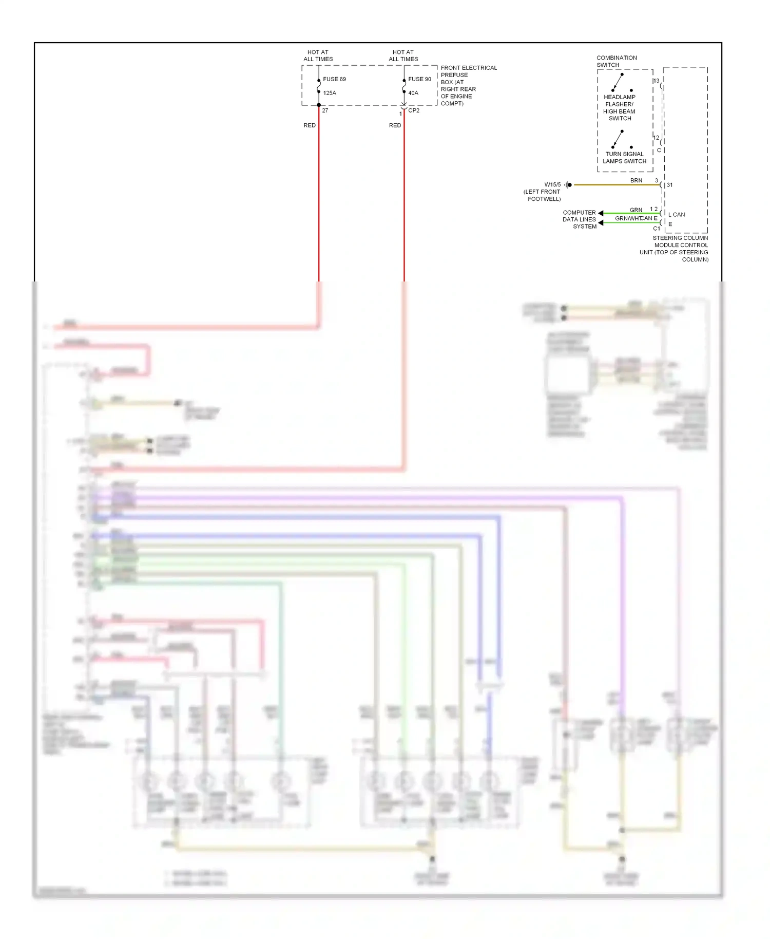 Mercedes-Benz C-class W204/S204 (2006-2011) computer data lines system wiring diagram  (16 of 68)