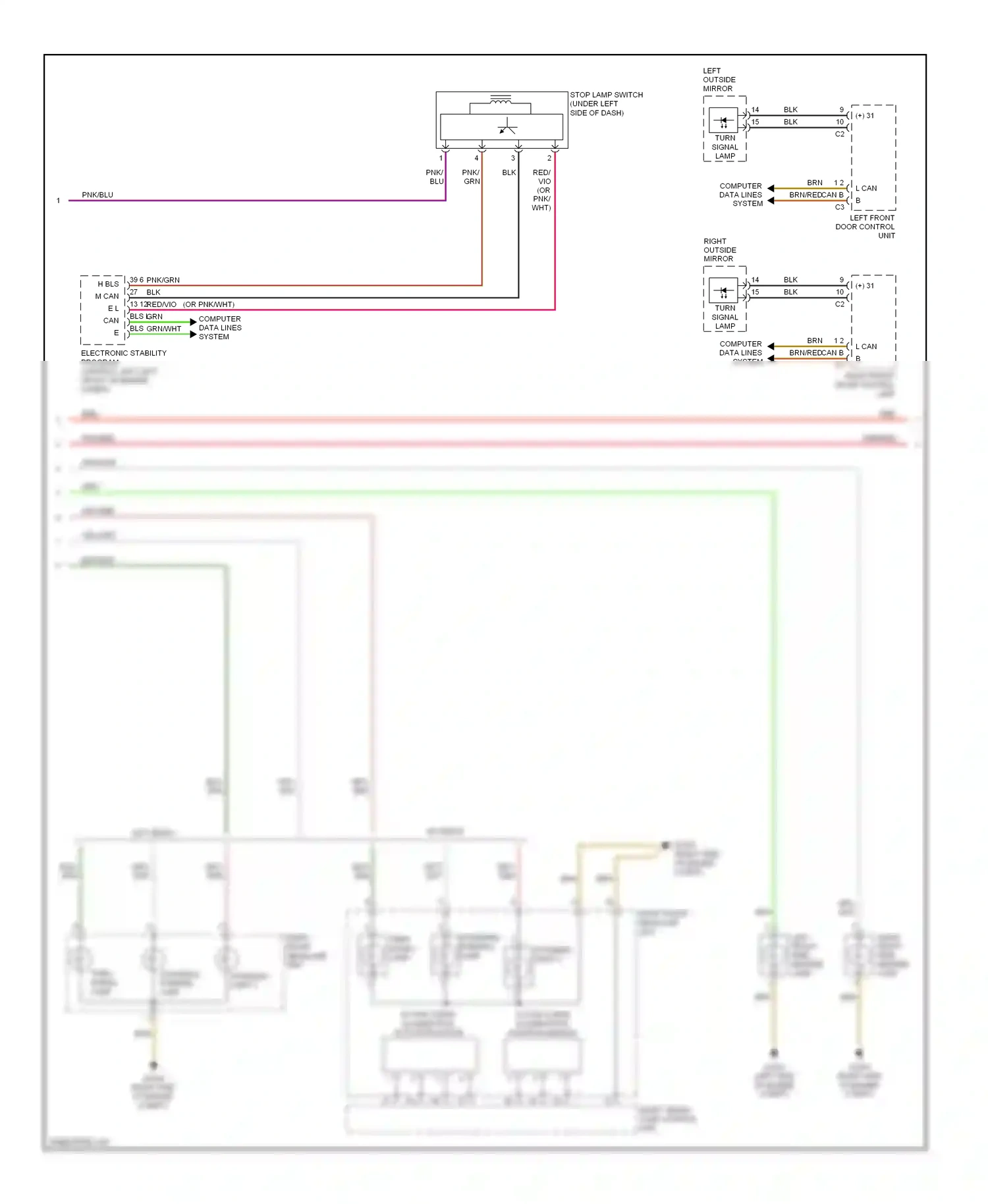 Mercedes-Benz C-class W204/S204 (2006-2011) computer data lines system wiring diagram  (15 of 68)