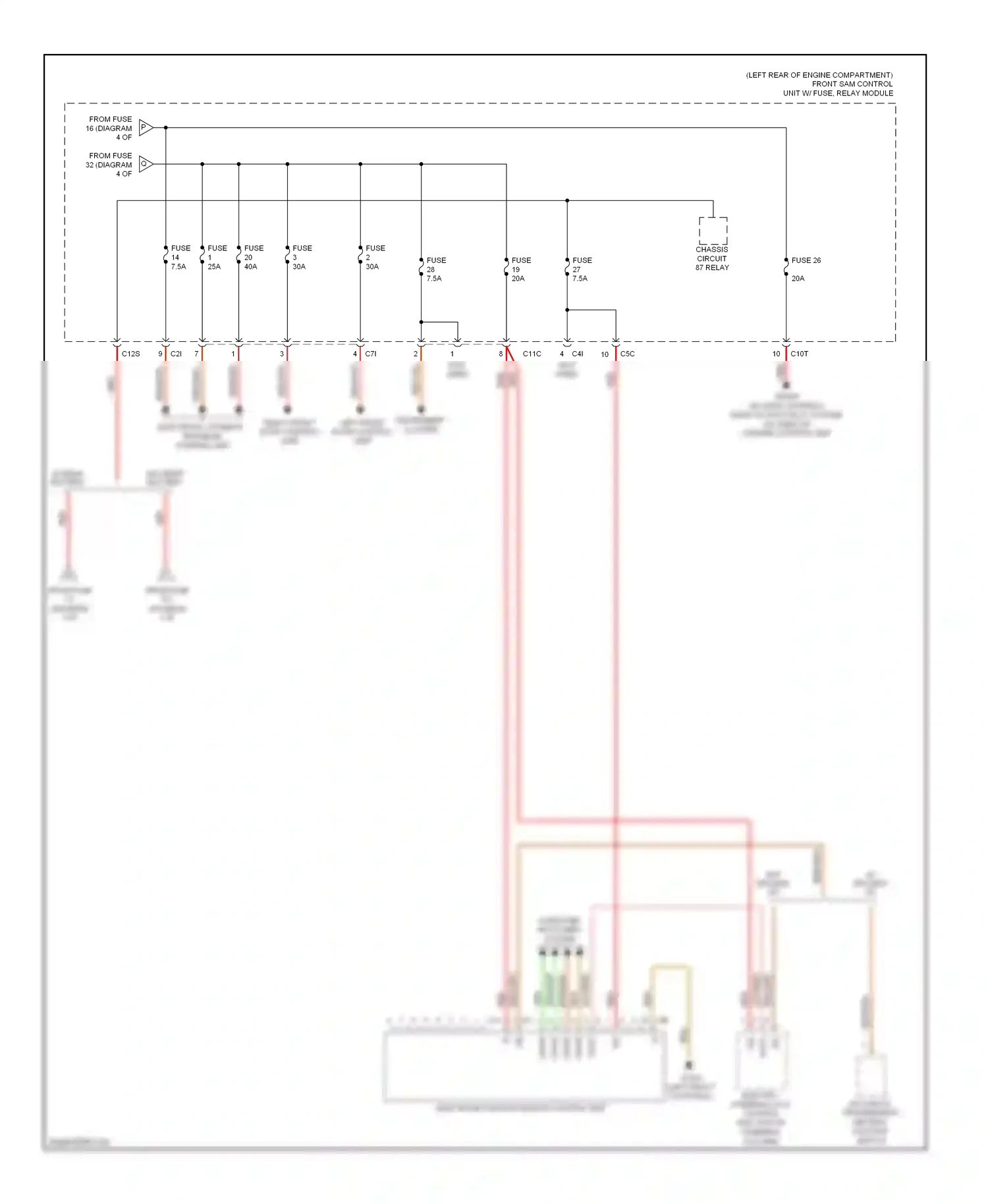 Mercedes-Benz C-class W204/S204 (2006-2011) electronic stability program control unit wiring diagram  (3 of 3)