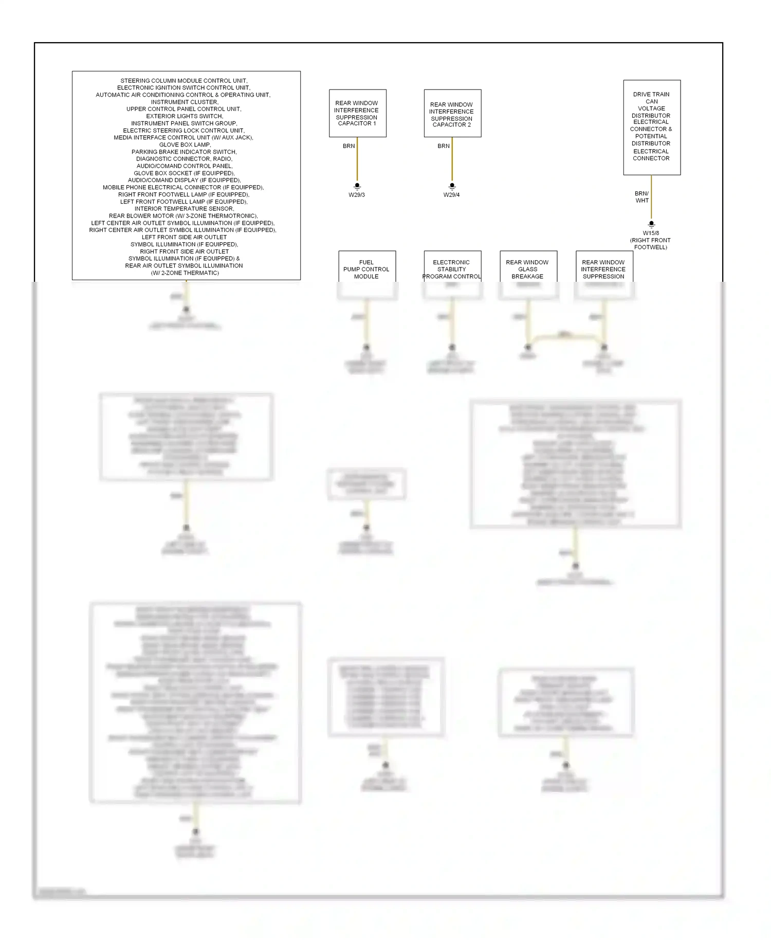Mercedes-Benz C-class W204/S204 (2006-2011) electronic stability program control unit wiring diagram  (1 of 3)