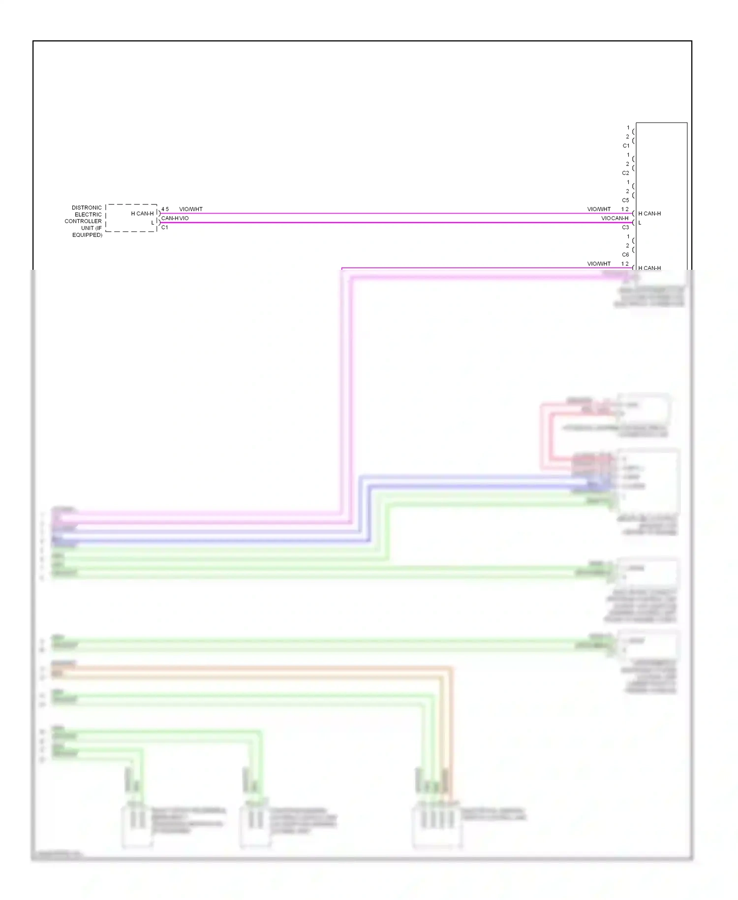 Mercedes-Benz C-class W204/S204 (2006-2011) electronic stability program control unit wiring diagram  (2 of 3)