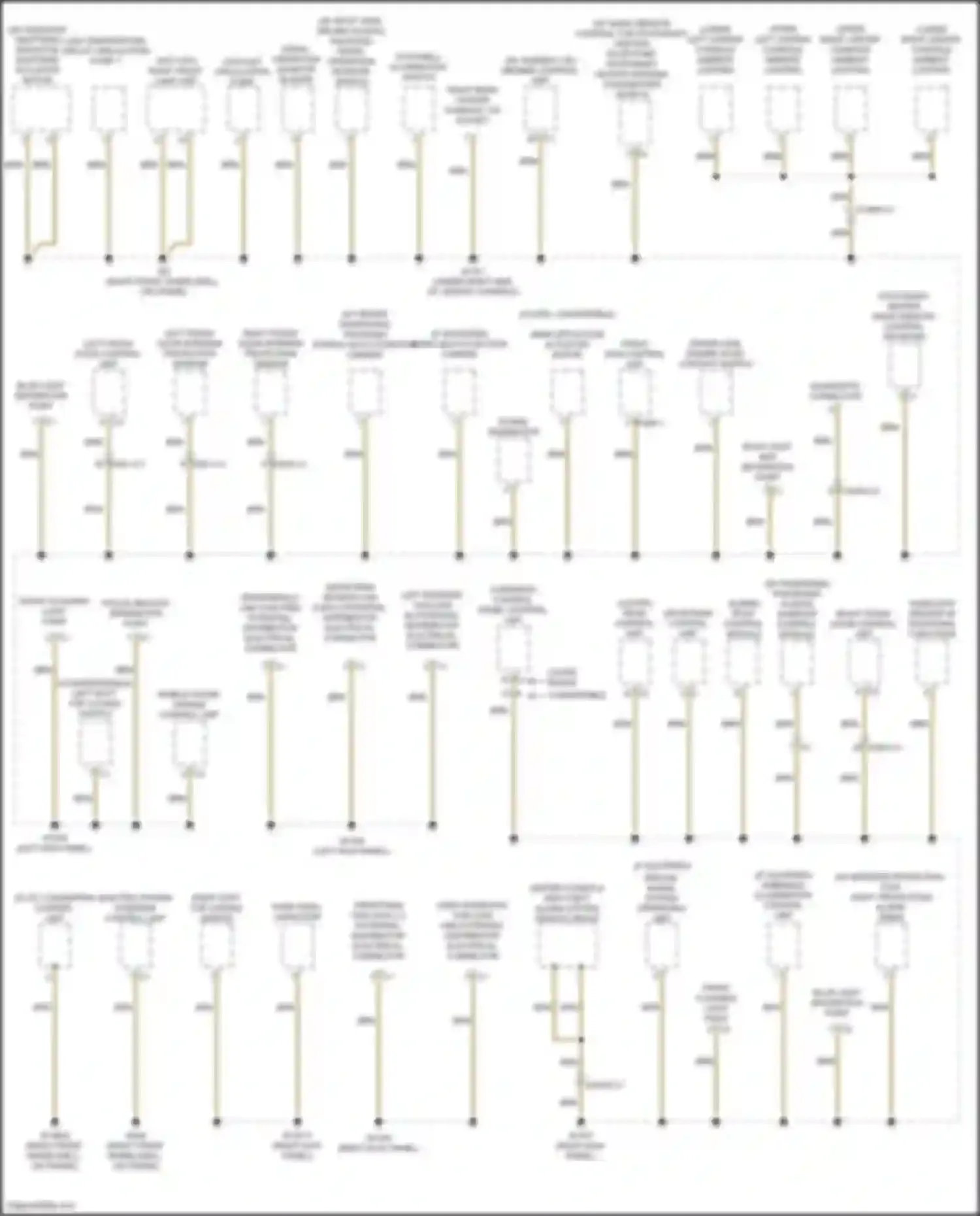 C-class Mercedes-Benz W205/S205/C205/A205 facelift (2018-2021): Ground distribution circuit (1 of 5)