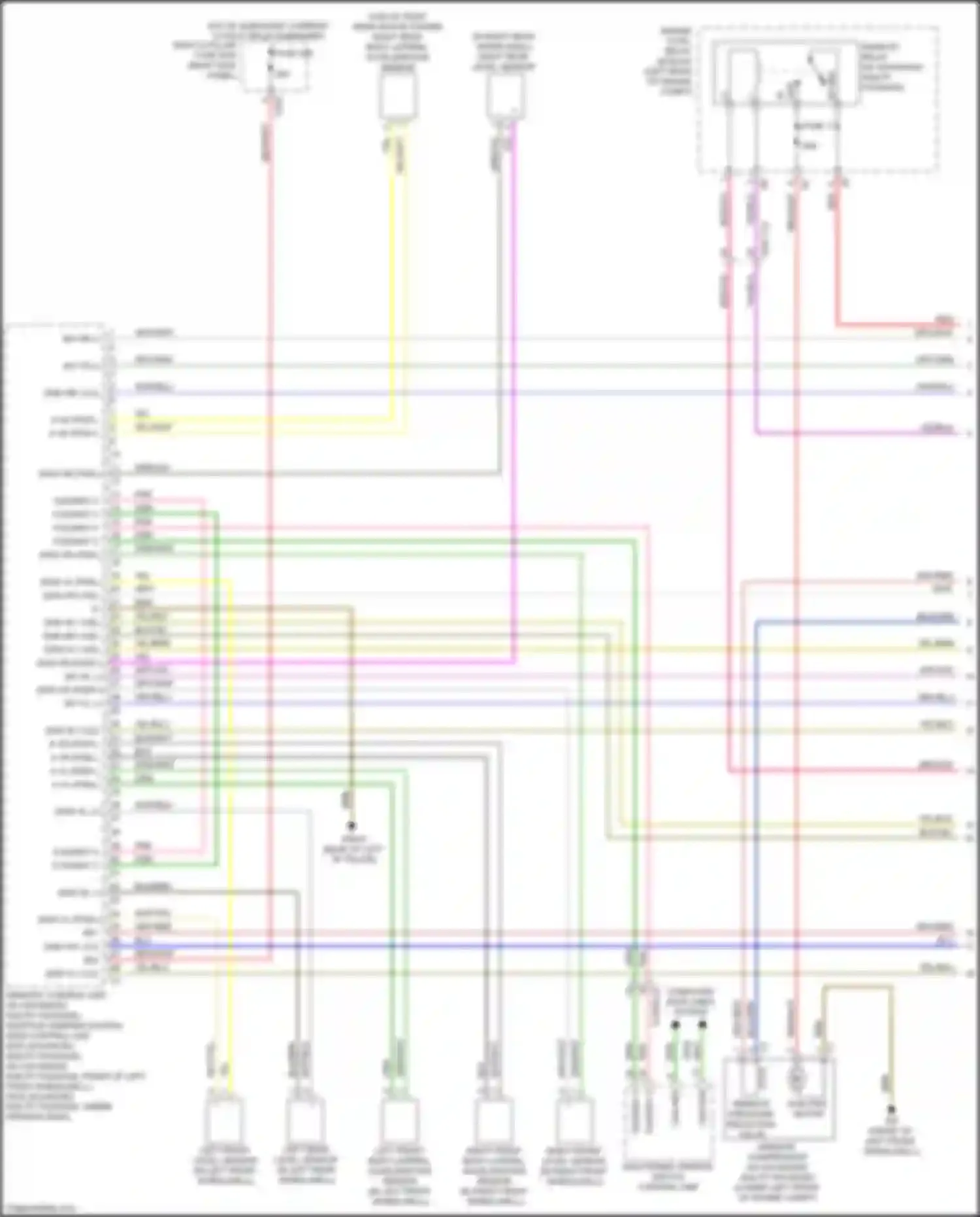 C-class Mercedes-Benz W205/S205/C205/A205 (2014-2018): Electronic suspension circuit (1 of 2)