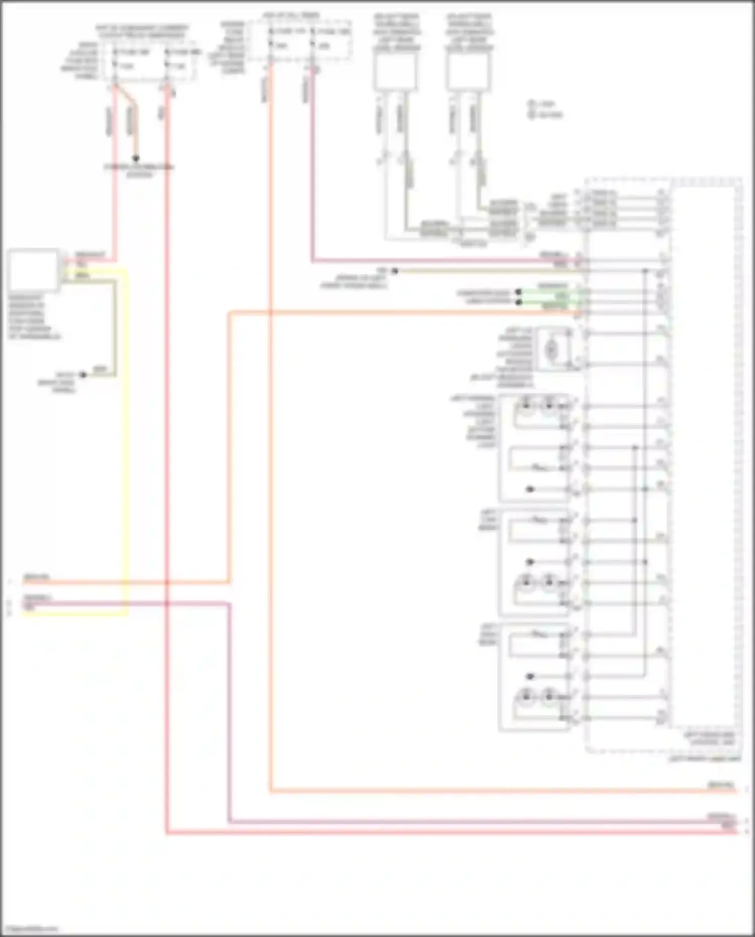 C-class Mercedes-Benz W205/S205/C205/A205 (2014-2018): Headlights circuit, w/ static led headlamps (2 of 3)