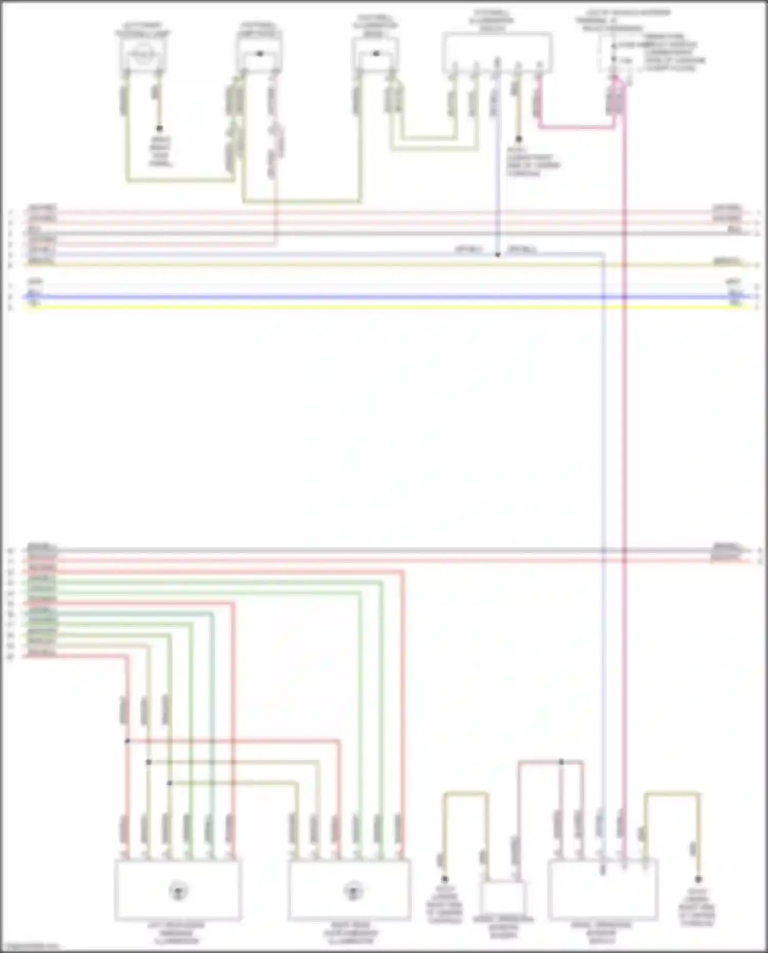 C-class Mercedes-Benz W205/S205/C205/A205 (2014-2018): Courtesy lamps circuit (2 of 6)