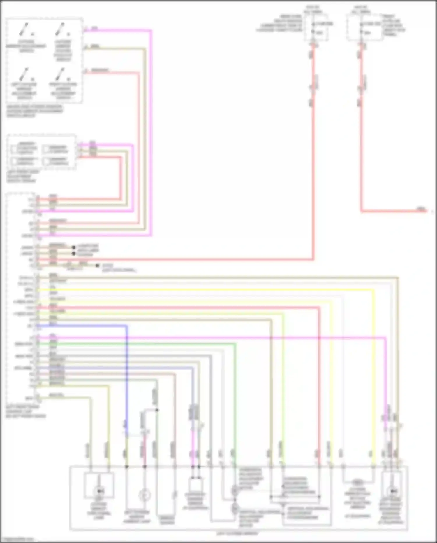 C-class Mercedes-Benz W205/S205/C205/A205 (2014-2018): Memory mirrors circuit (1 of 2)