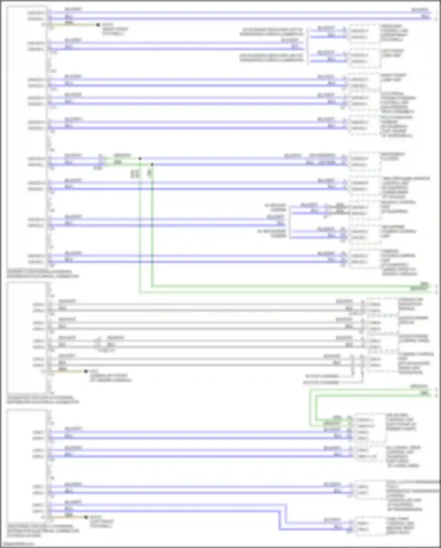 CLA-class Mercedes-Benz C117/X117 facelift (2016-2019): High/low bus circuit (1 of 4)