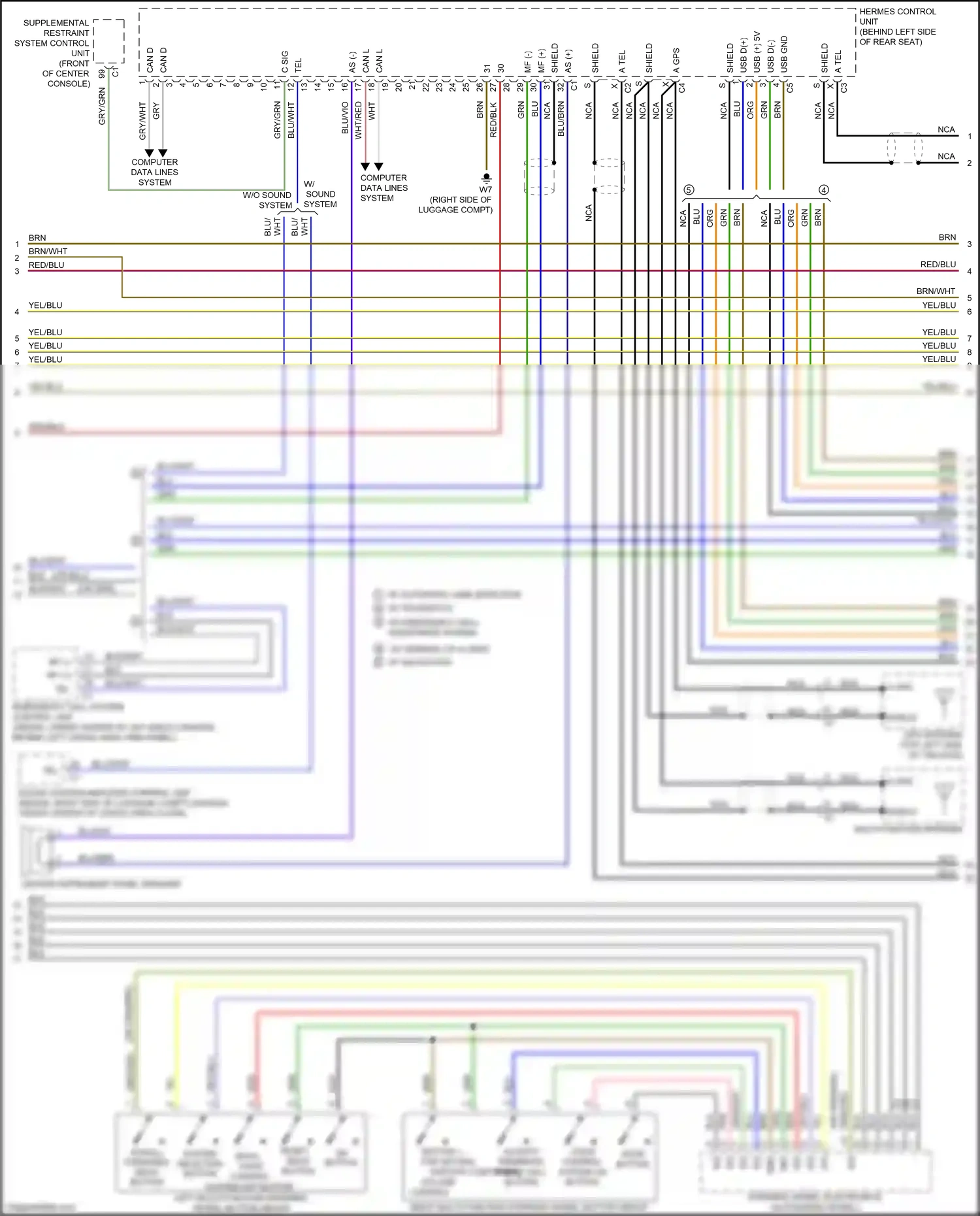 Wiring diagram computer data lines system for Mercedes-Benz CLA-class C117/X117 facelift (2016-2019) (22 of 91)