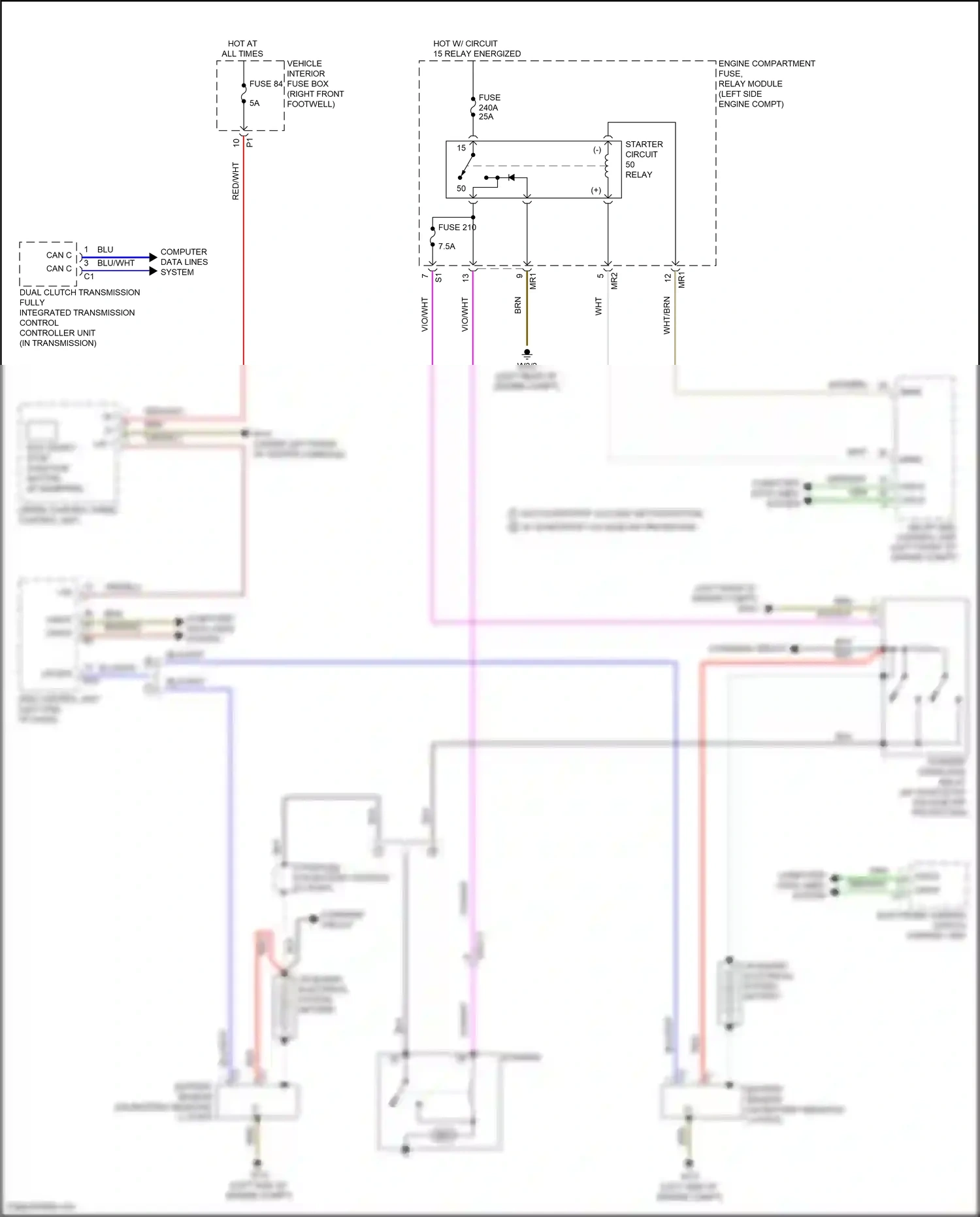 Wiring diagram computer data lines system for Mercedes-Benz CLA-class C117/X117 facelift (2016-2019) (84 of 91)