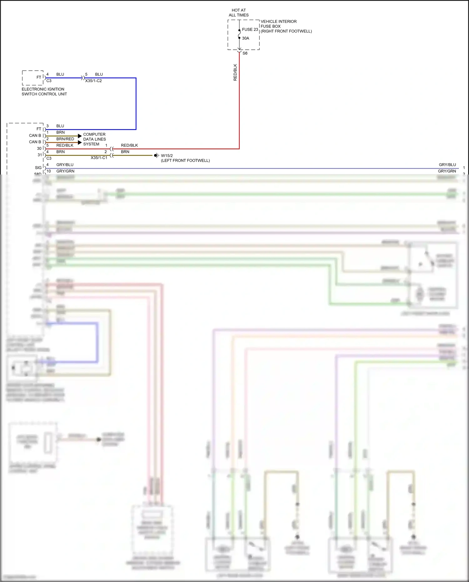 Wiring diagram computer data lines system for Mercedes-Benz CLA-class C117/X117 facelift (2016-2019) (31 of 91)
