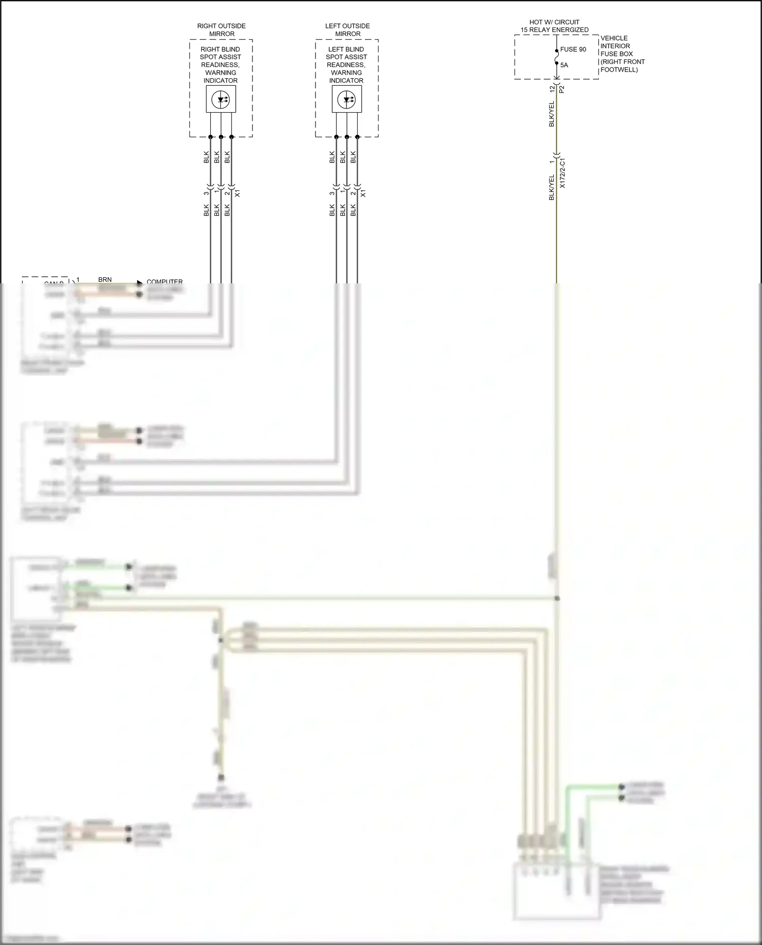Wiring diagram computer data lines system for Mercedes-Benz CLA-class C117/X117 facelift (2016-2019) (34 of 91)