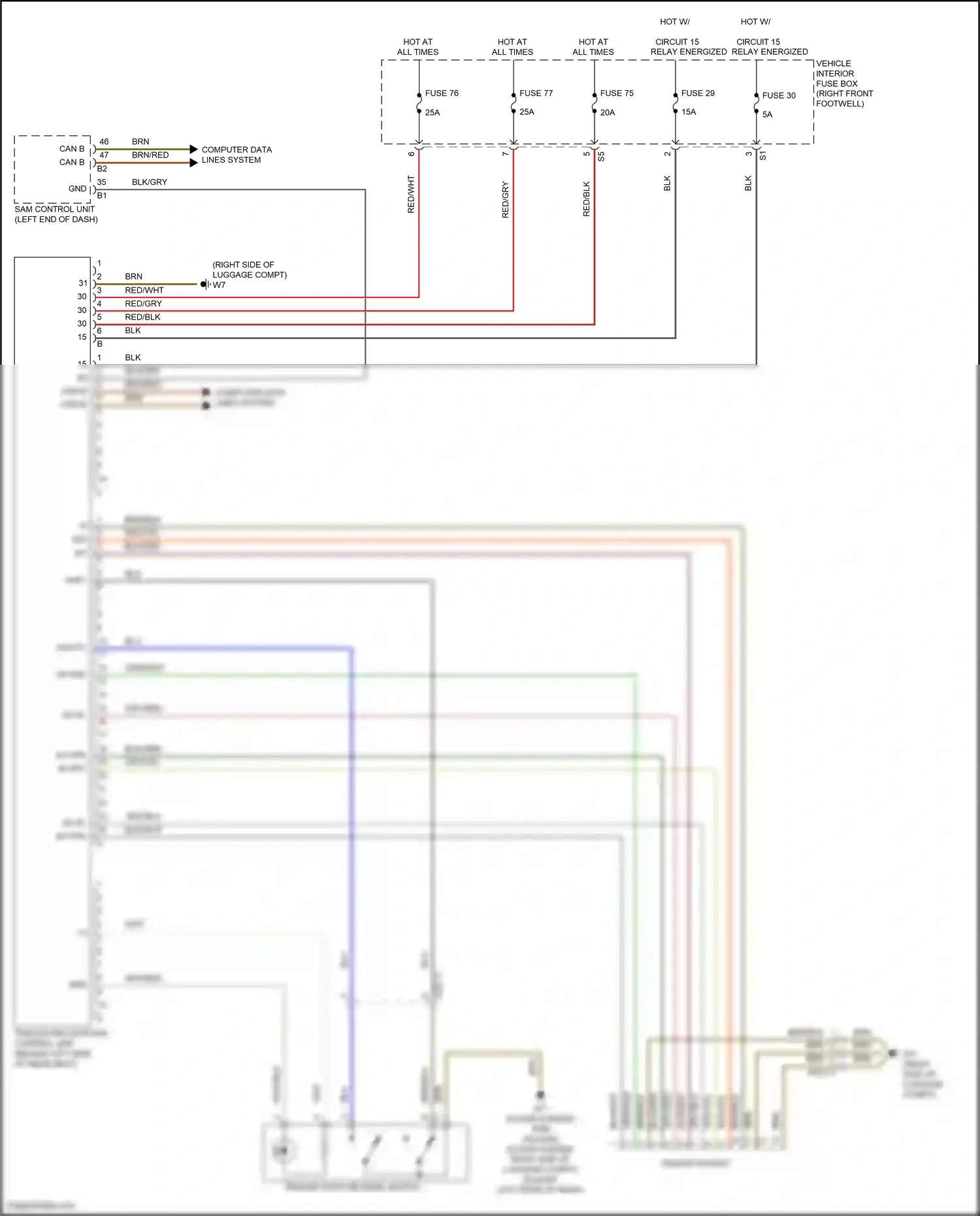 Wiring diagram computer data lines system for Mercedes-Benz CLA-class C117/X117 facelift (2016-2019) (10 of 91)