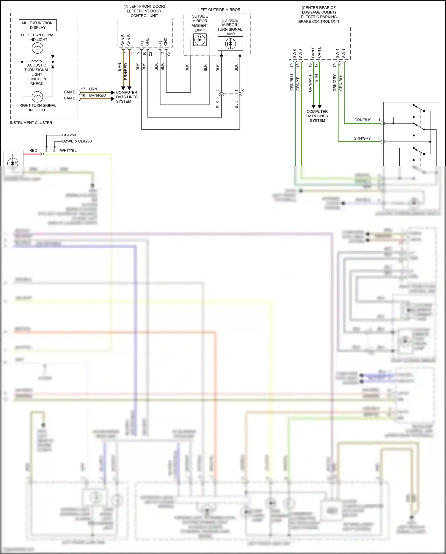 Wiring diagram computer data lines system for Mercedes-Benz CLA-class C117/X117 facelift (2016-2019) (19 of 91)