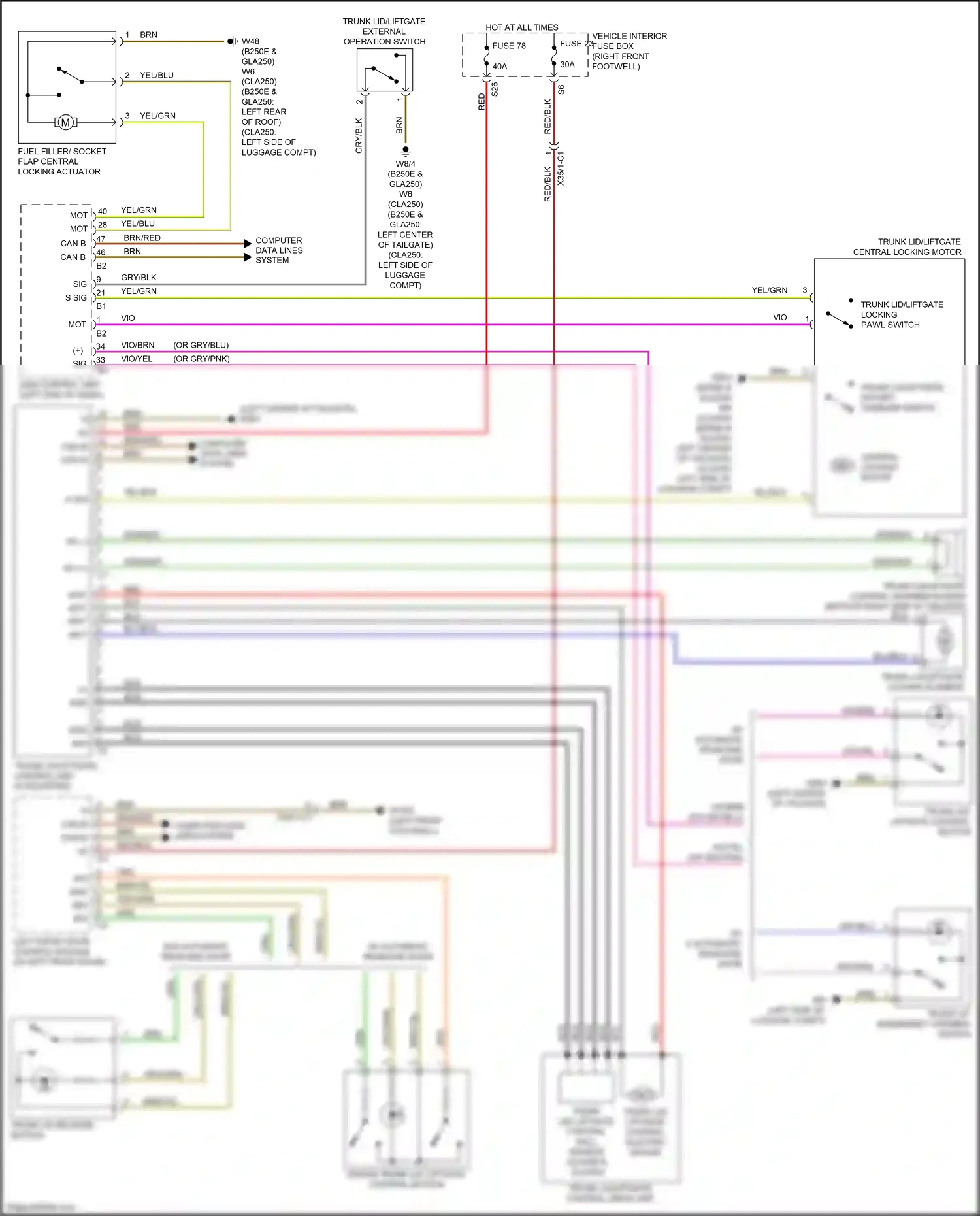 Wiring diagram computer data lines system for Mercedes-Benz CLA-class C117/X117 facelift (2016-2019) (59 of 91)