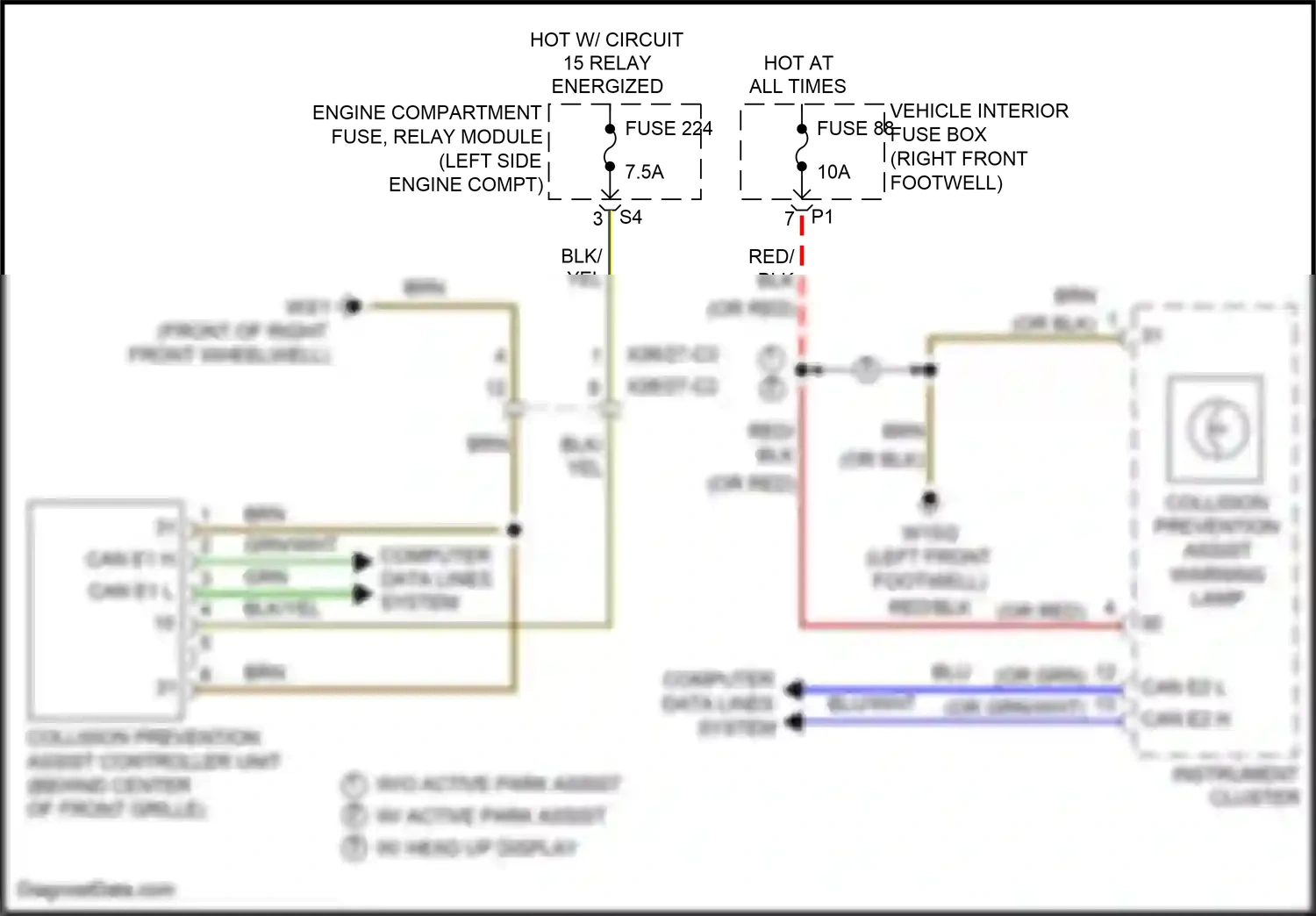 Wiring diagram computer data lines system for Mercedes-Benz CLA-class C117/X117 facelift (2016-2019) (36 of 91)
