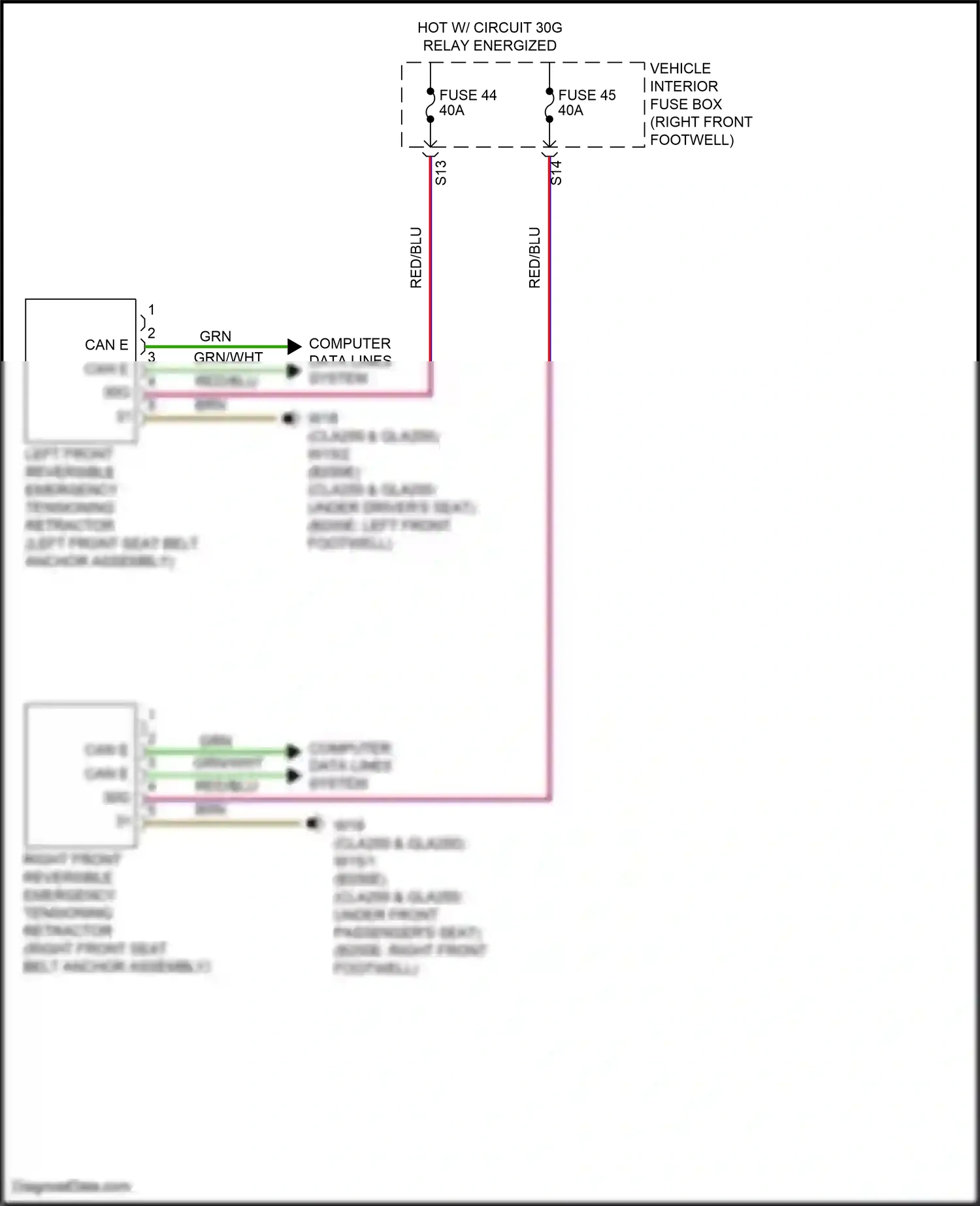 Wiring diagram computer data lines system for Mercedes-Benz CLA-class C117/X117 facelift (2016-2019) (83 of 91)