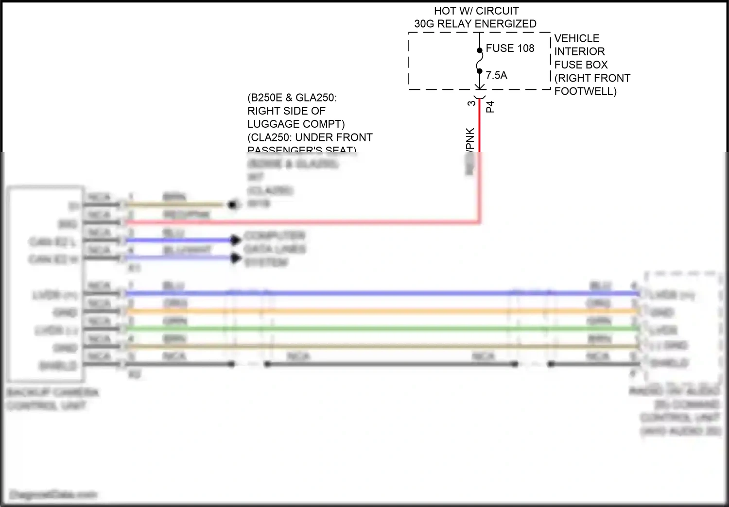 Wiring diagram computer data lines system for Mercedes-Benz CLA-class C117/X117 facelift (2016-2019) (47 of 91)