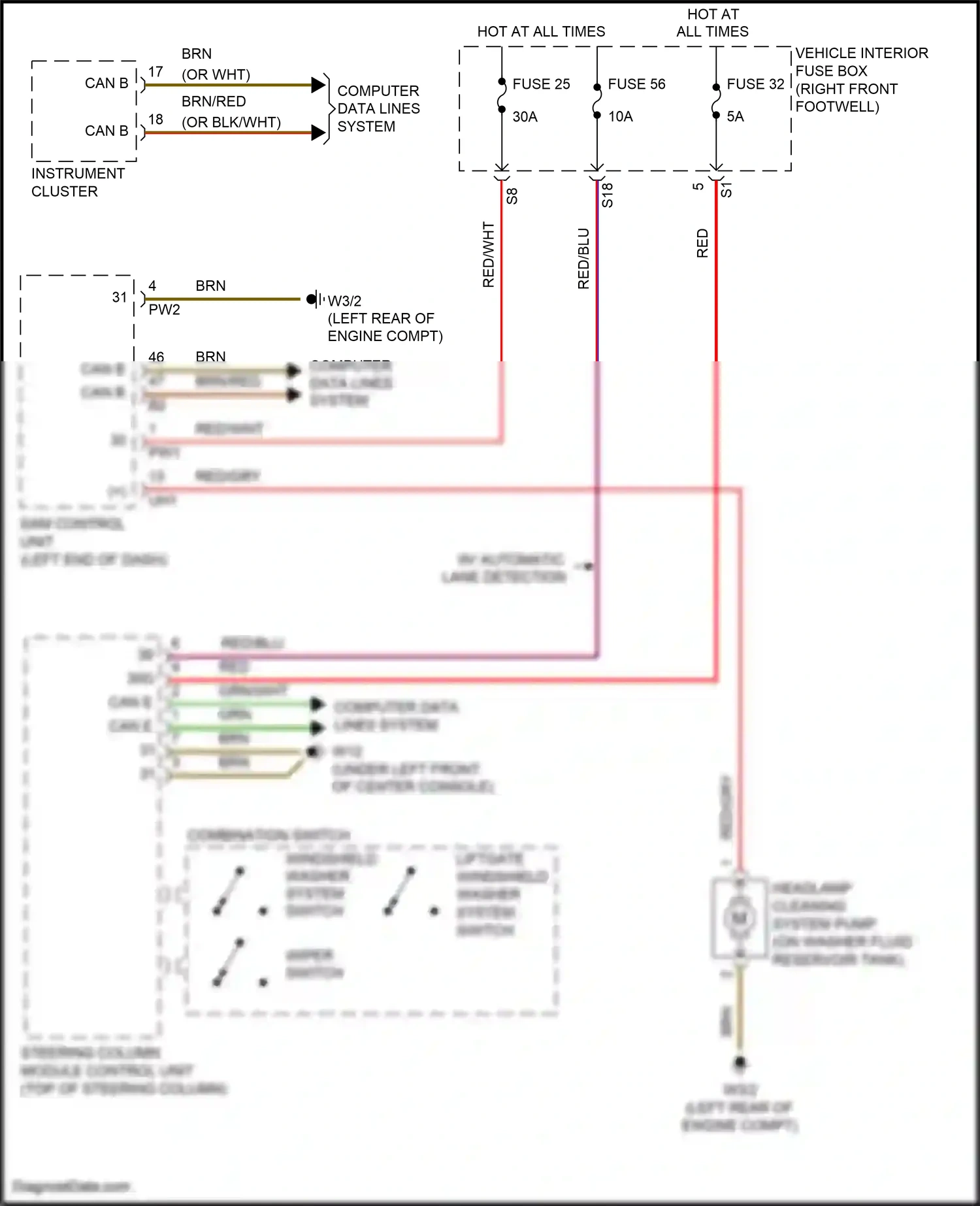 Wiring diagram computer data lines system for Mercedes-Benz CLA-class C117/X117 facelift (2016-2019) (51 of 91)