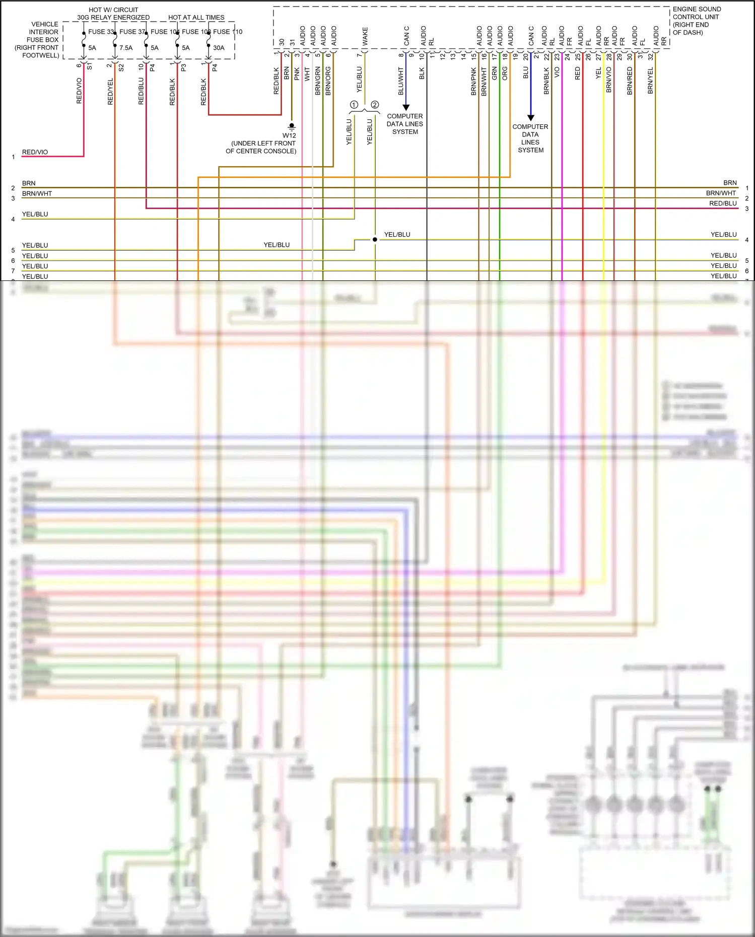 Wiring diagram computer data lines system for Mercedes-Benz CLA-class C117/X117 facelift (2016-2019) (17 of 91)
