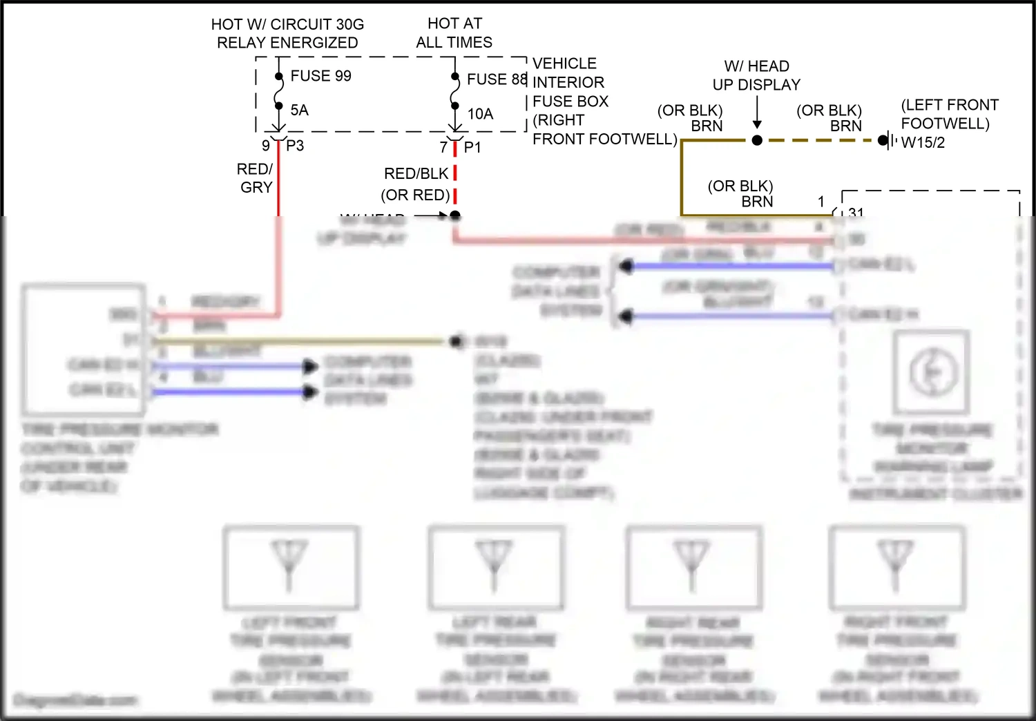 Wiring diagram computer data lines system for Mercedes-Benz CLA-class C117/X117 facelift (2016-2019) (9 of 91)