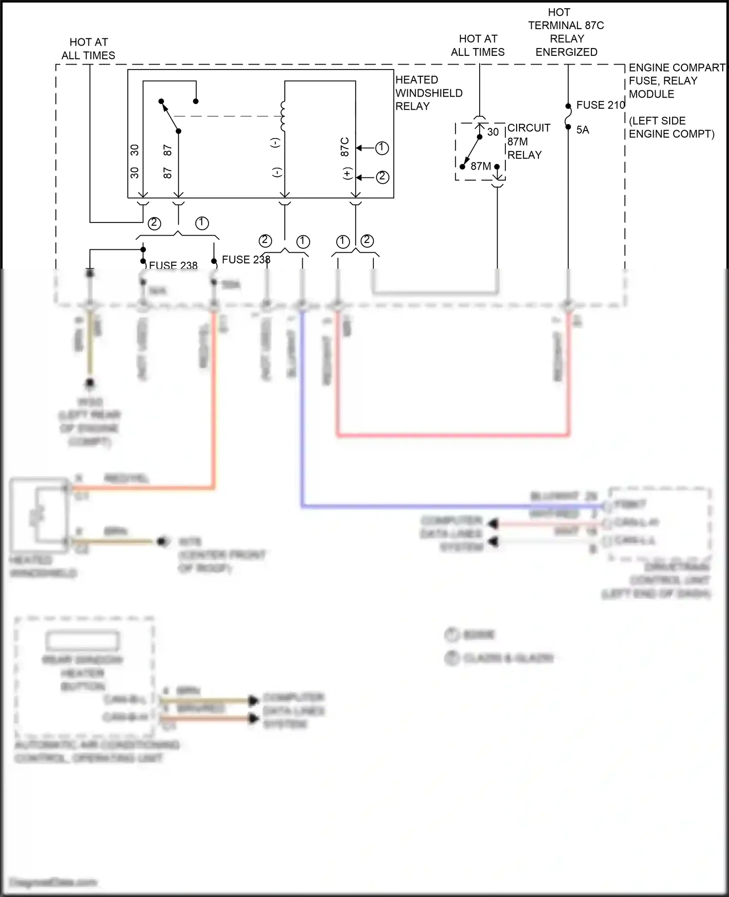 Wiring diagram computer data lines system for Mercedes-Benz CLA-class C117/X117 facelift (2016-2019) (5 of 91)