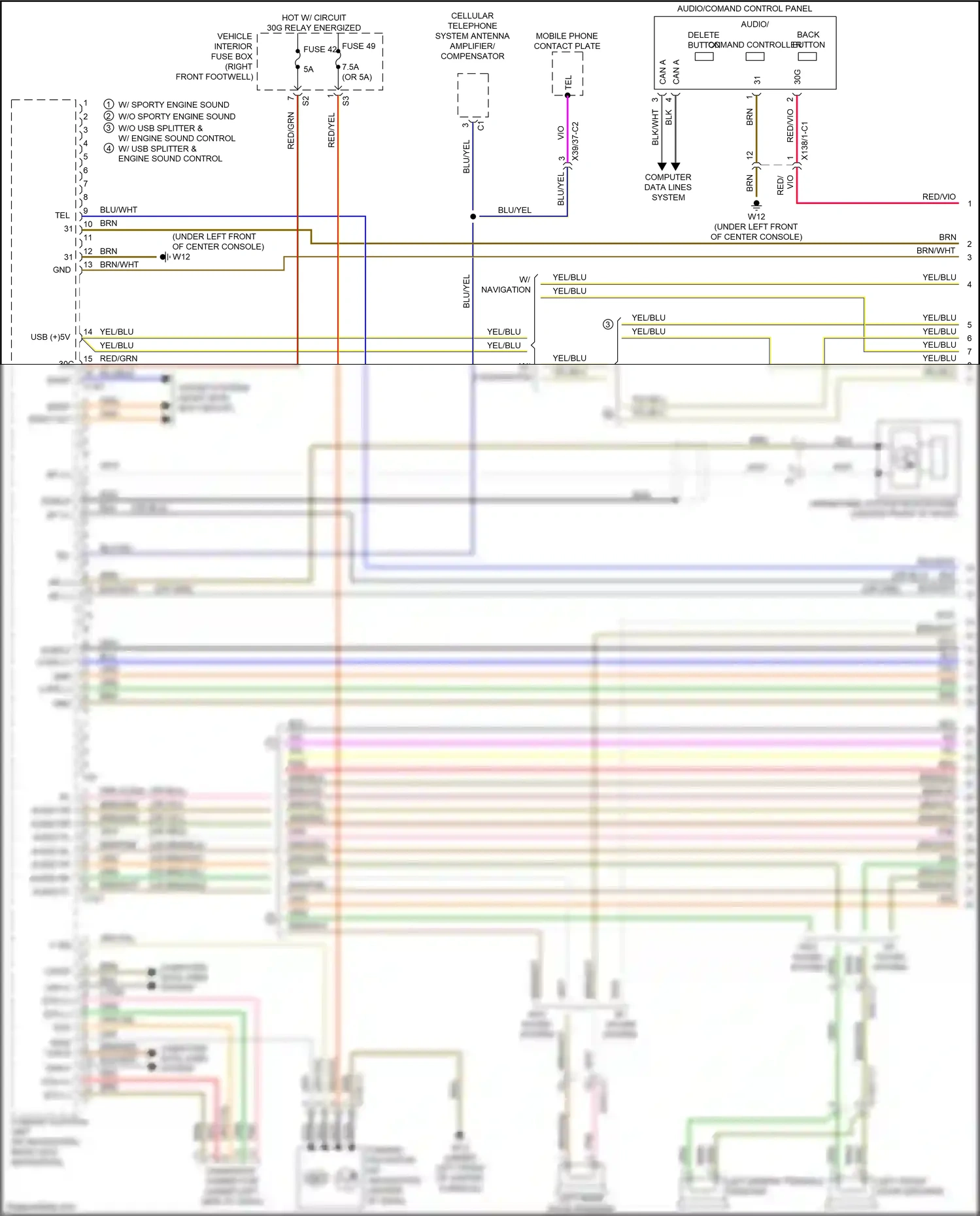 Wiring diagram computer data lines system for Mercedes-Benz CLA-class C117/X117 facelift (2016-2019) (16 of 91)