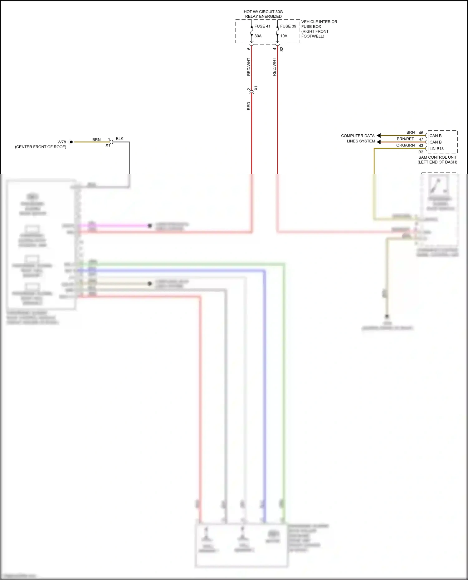 Wiring diagram computer data lines system for Mercedes-Benz CLA-class C117/X117 facelift (2016-2019) (57 of 91)