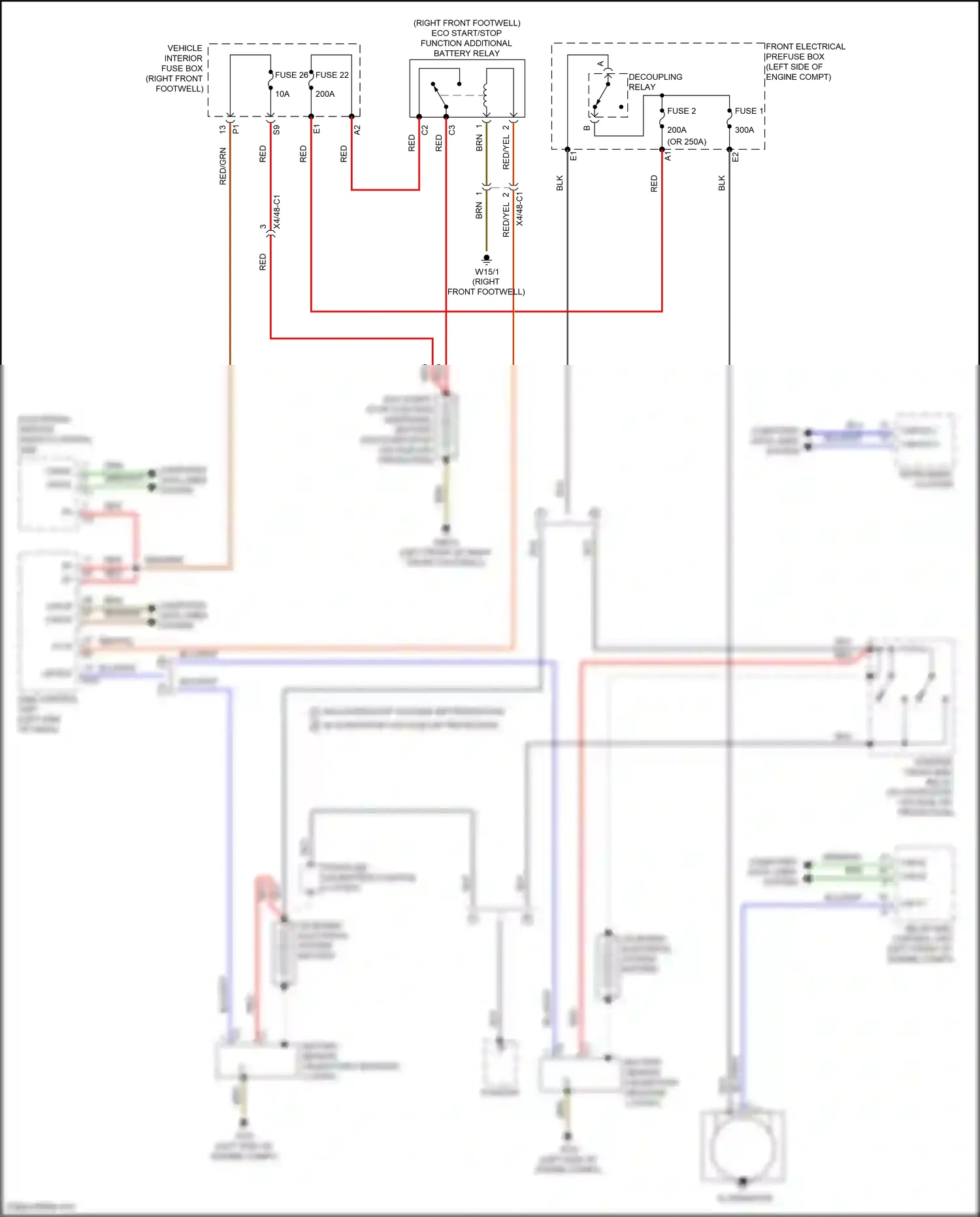 Wiring diagram eco start/ stop function additional battery for Mercedes-Benz CLA-class C117/X117 facelift (2016-2019) (1 of 1)